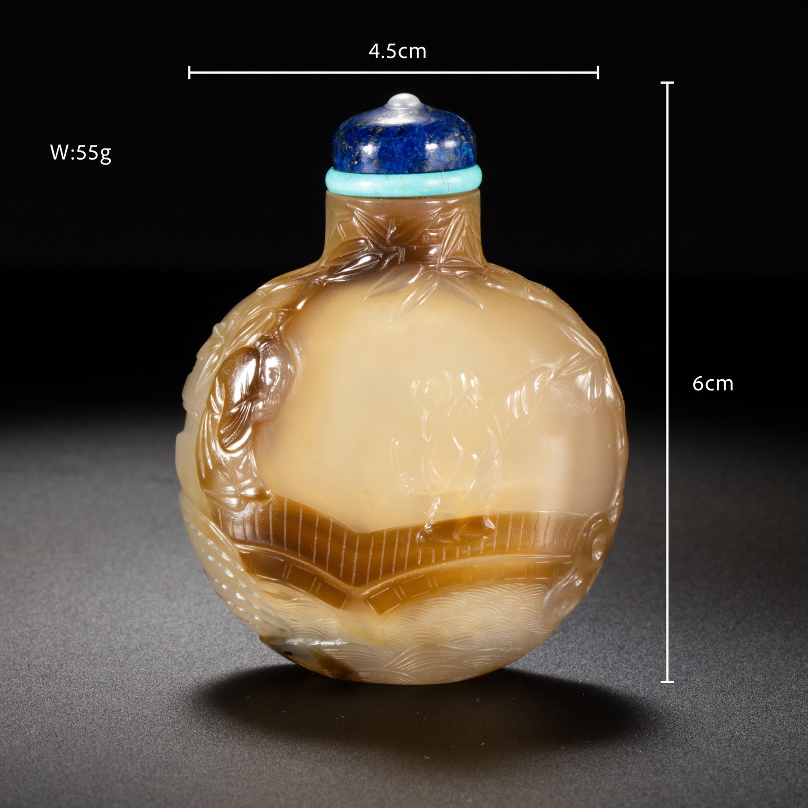 Chinese Qing Dynasty Agate Snuff Bottle - 2