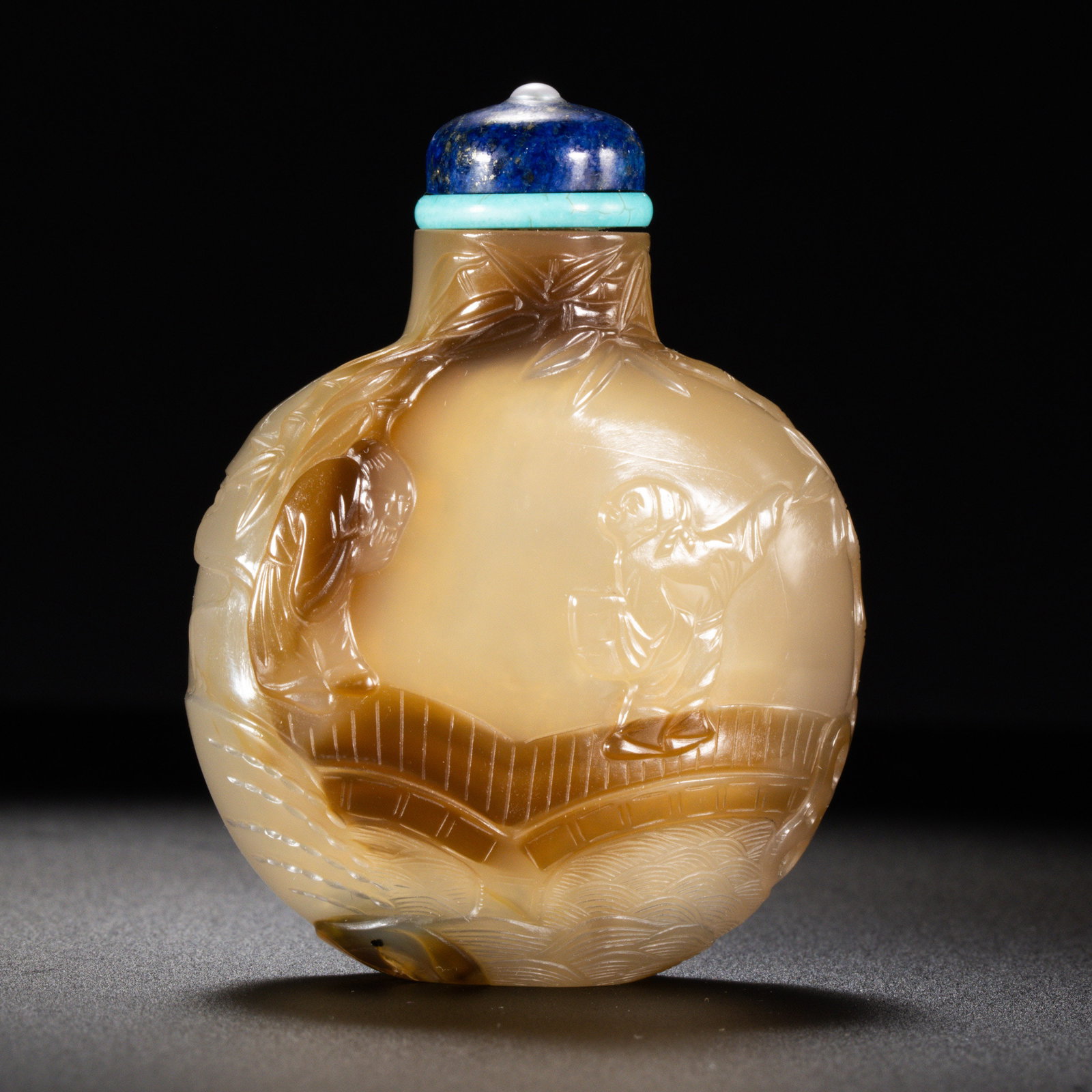 Chinese Qing Dynasty Agate Snuff Bottle - 3