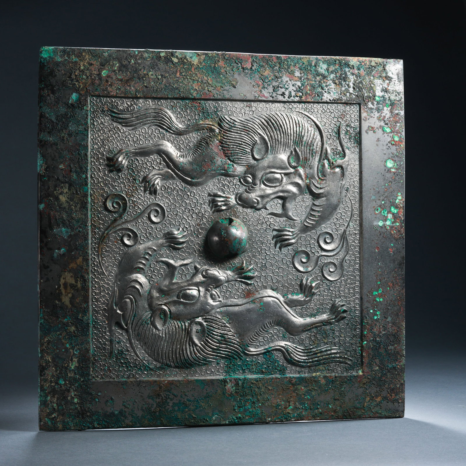 Chinese Tang Dynasty Four-Sided Auspicious Bronze Mirror (1 of 7)