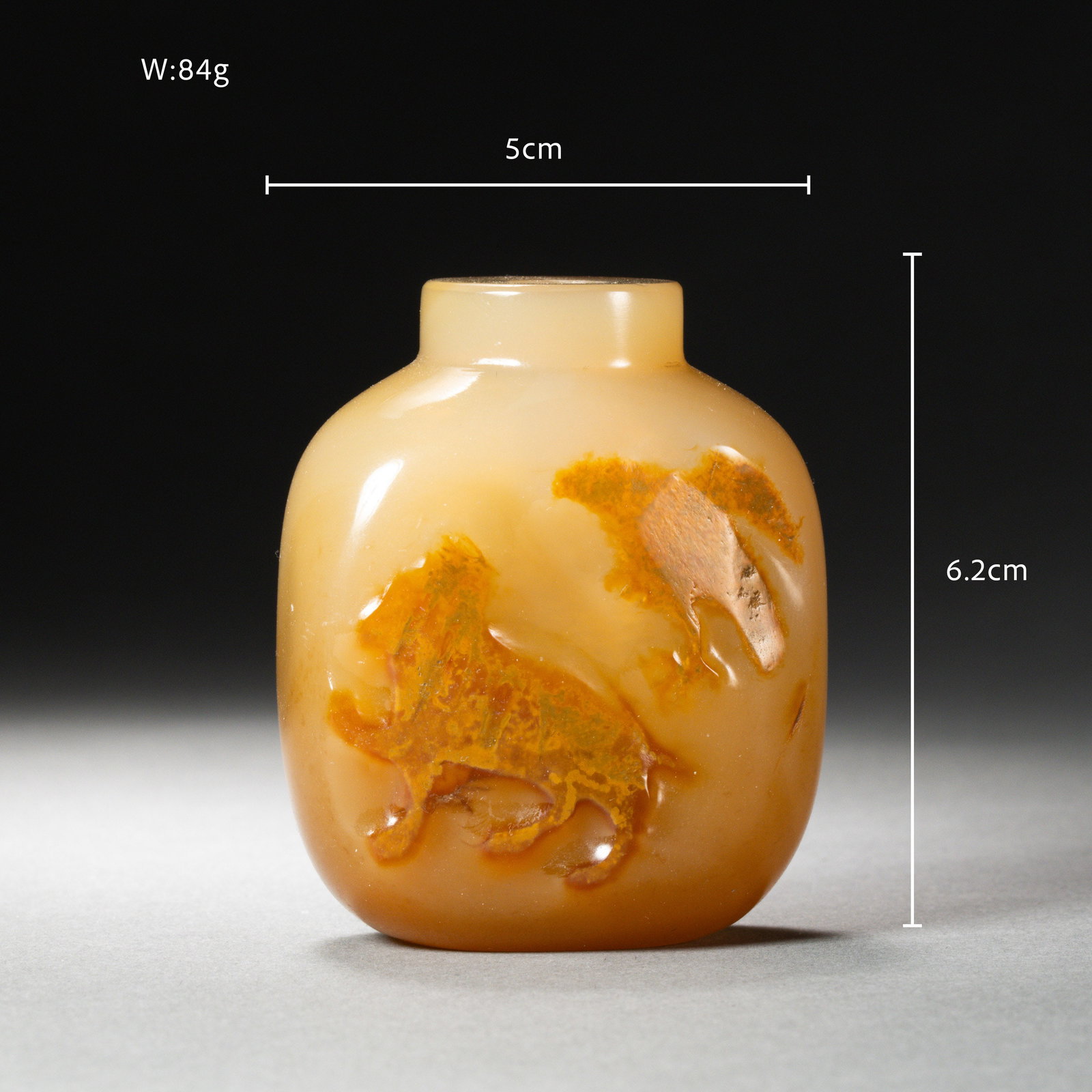 Chinese Qing Dynasty Agate Snuff Bottle - 2