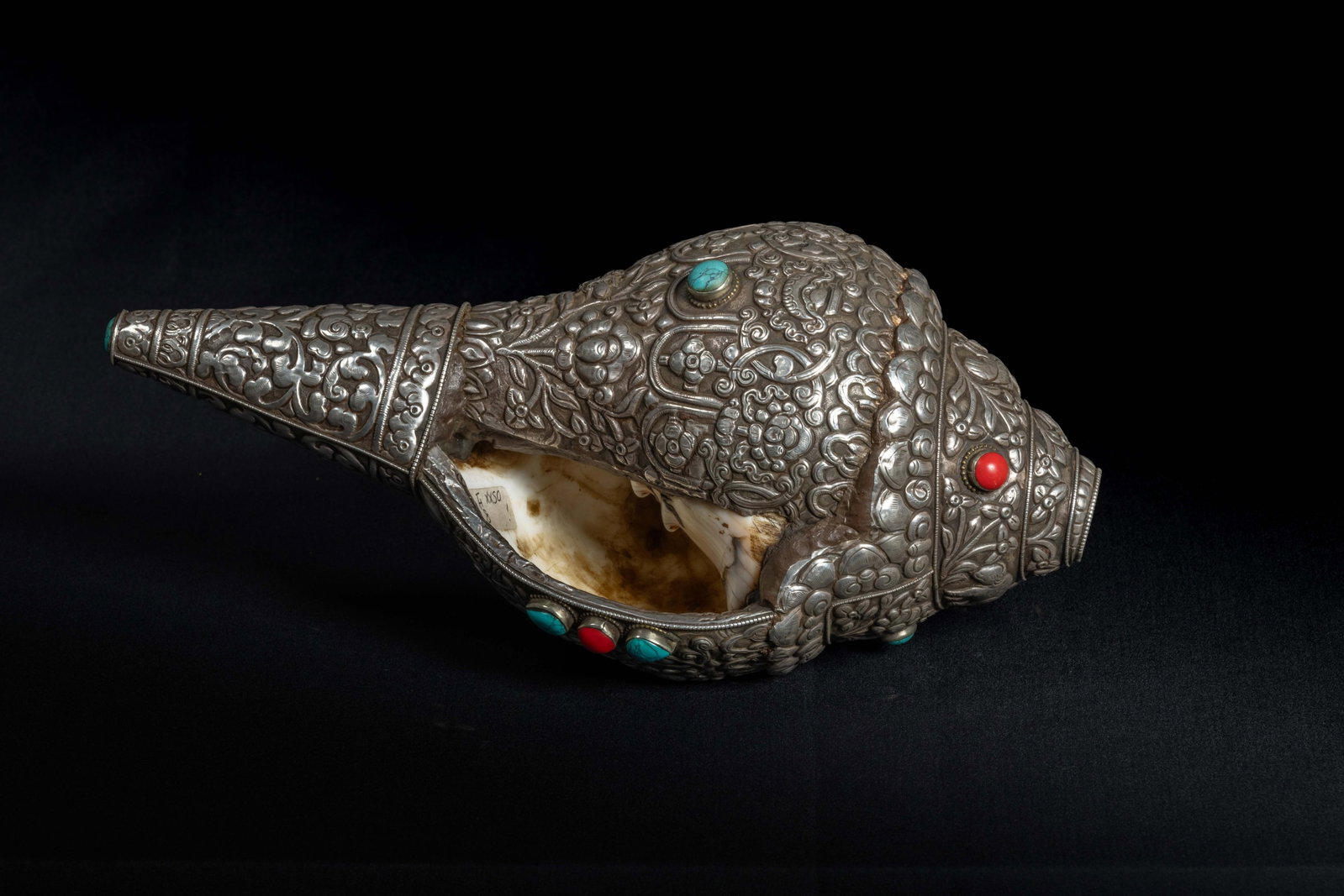 Chinese Qing Dynasty Buddhist Silver Conch Shell - 5