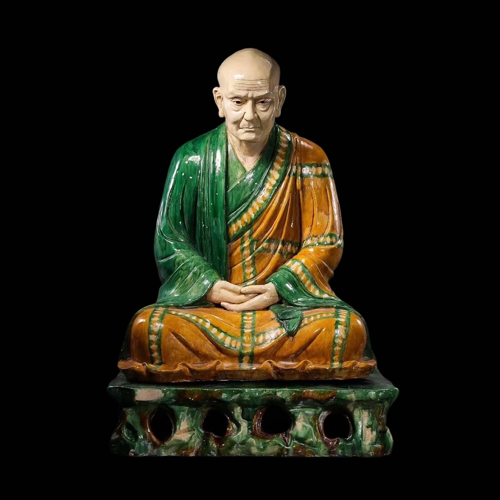 Liao Dynasty Sancai Arhat Statue (1 of 5)