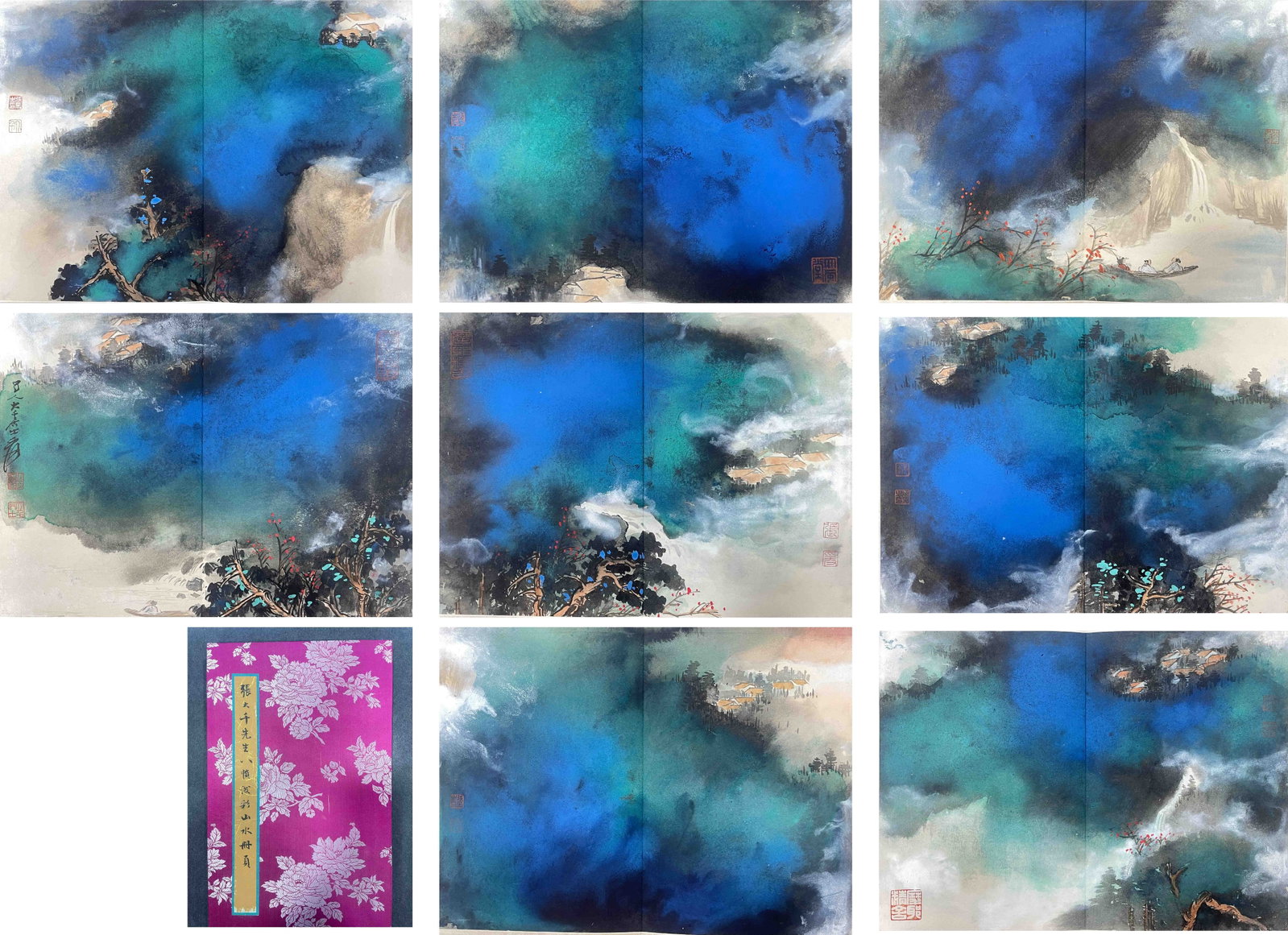 Zhang Daqian Splash Ink Landscape Album on paper: 29*40cm