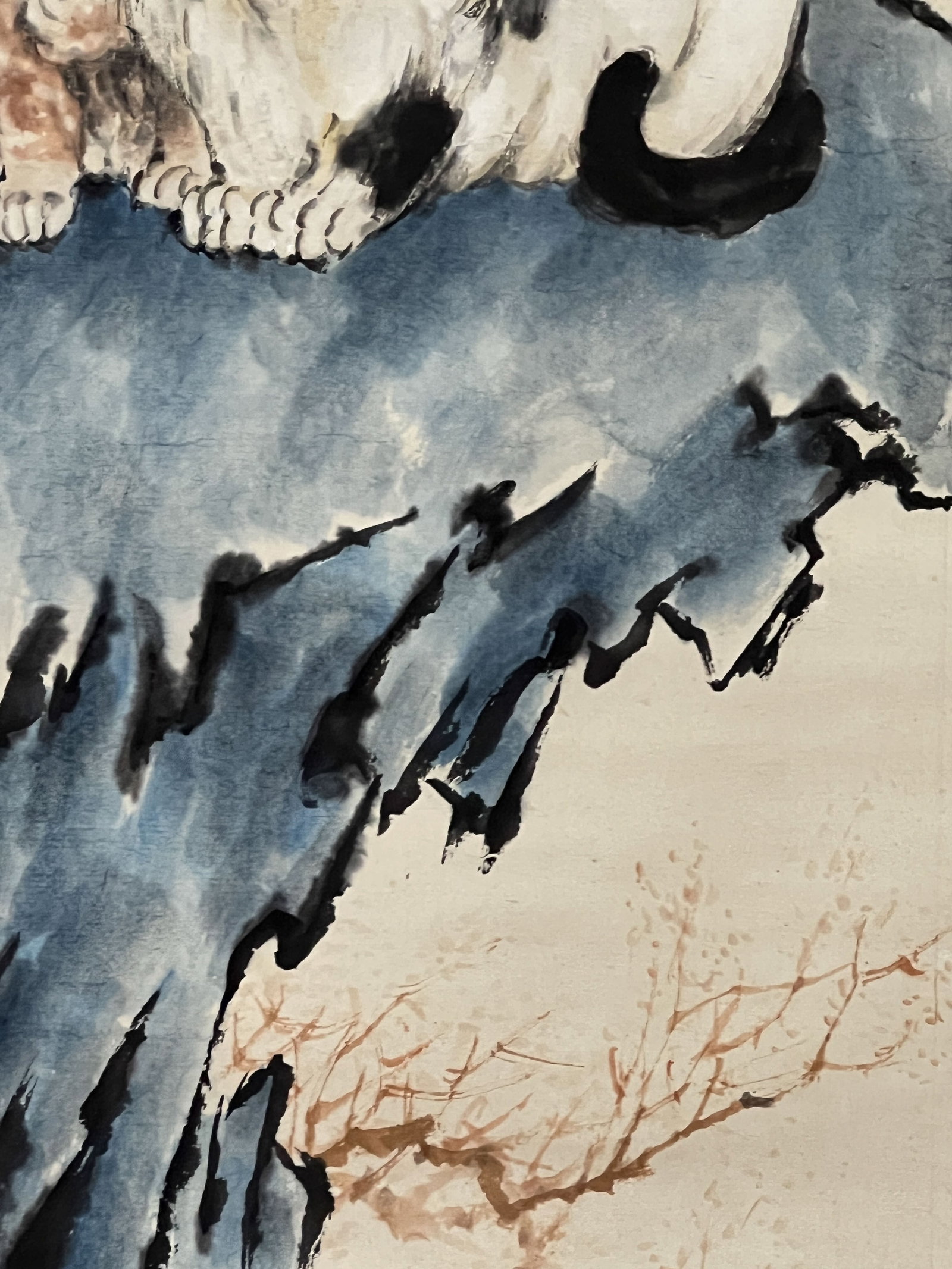 Xu Beihong, Two Cats, Paper Hanging Scroll - 4