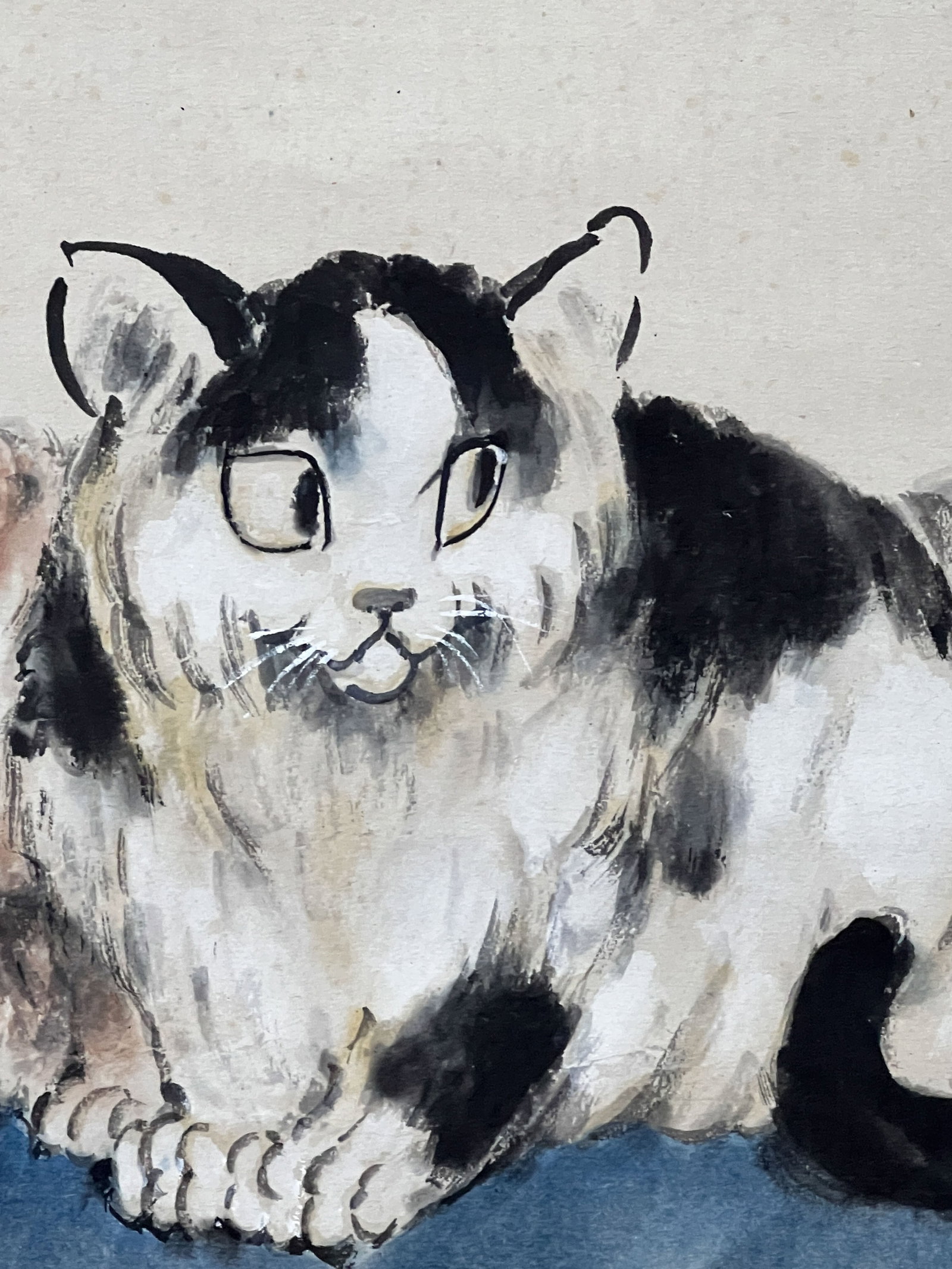 Xu Beihong, Two Cats, Paper Hanging Scroll - 5