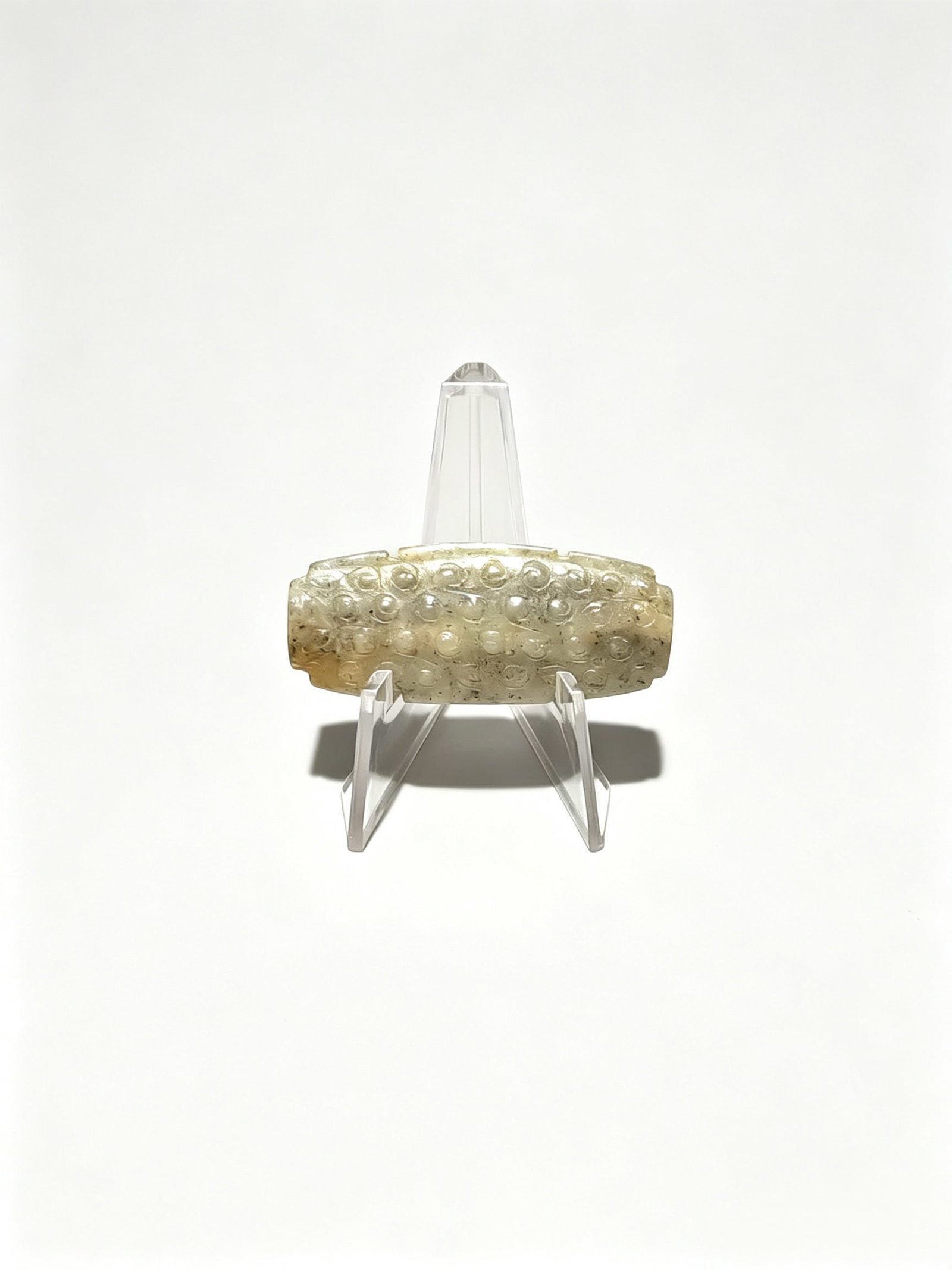 Hetian Jade Flat Lezi Pendant with Grain Patterns (1 of 5)