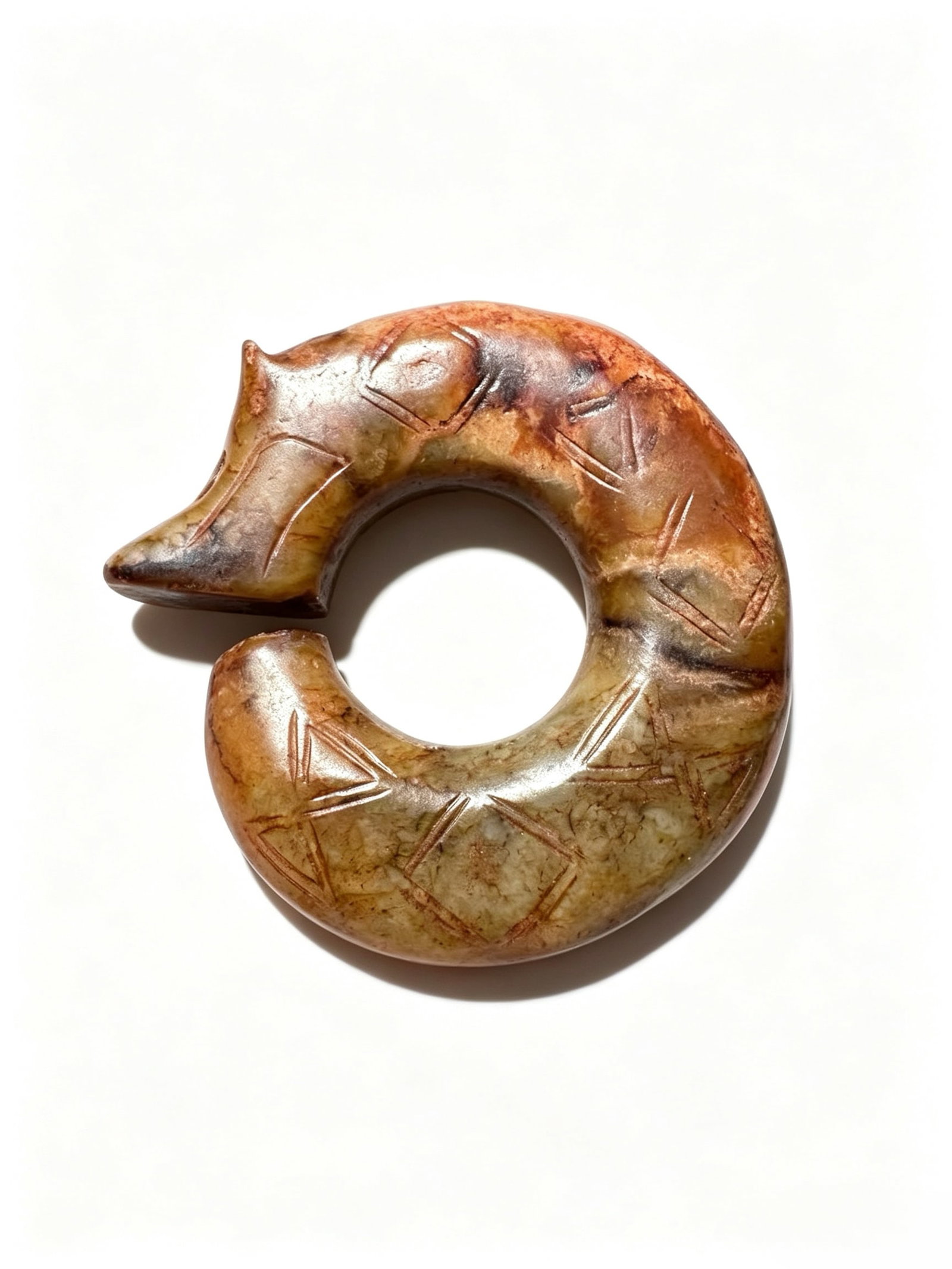 C-Shaped Pig-Dragon Jade Pendant (1 of 3)