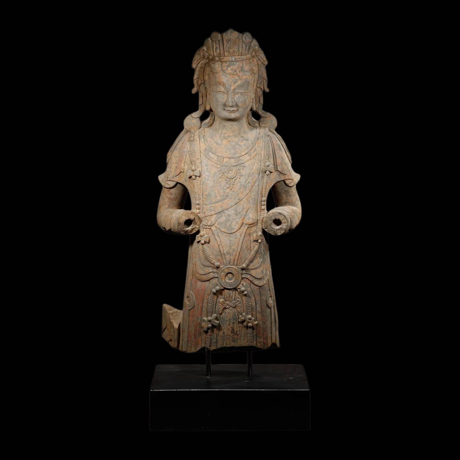 Stone Standing Buddha Statue, Late Northern Dynasties to Sui Dynasty (1 of 6)