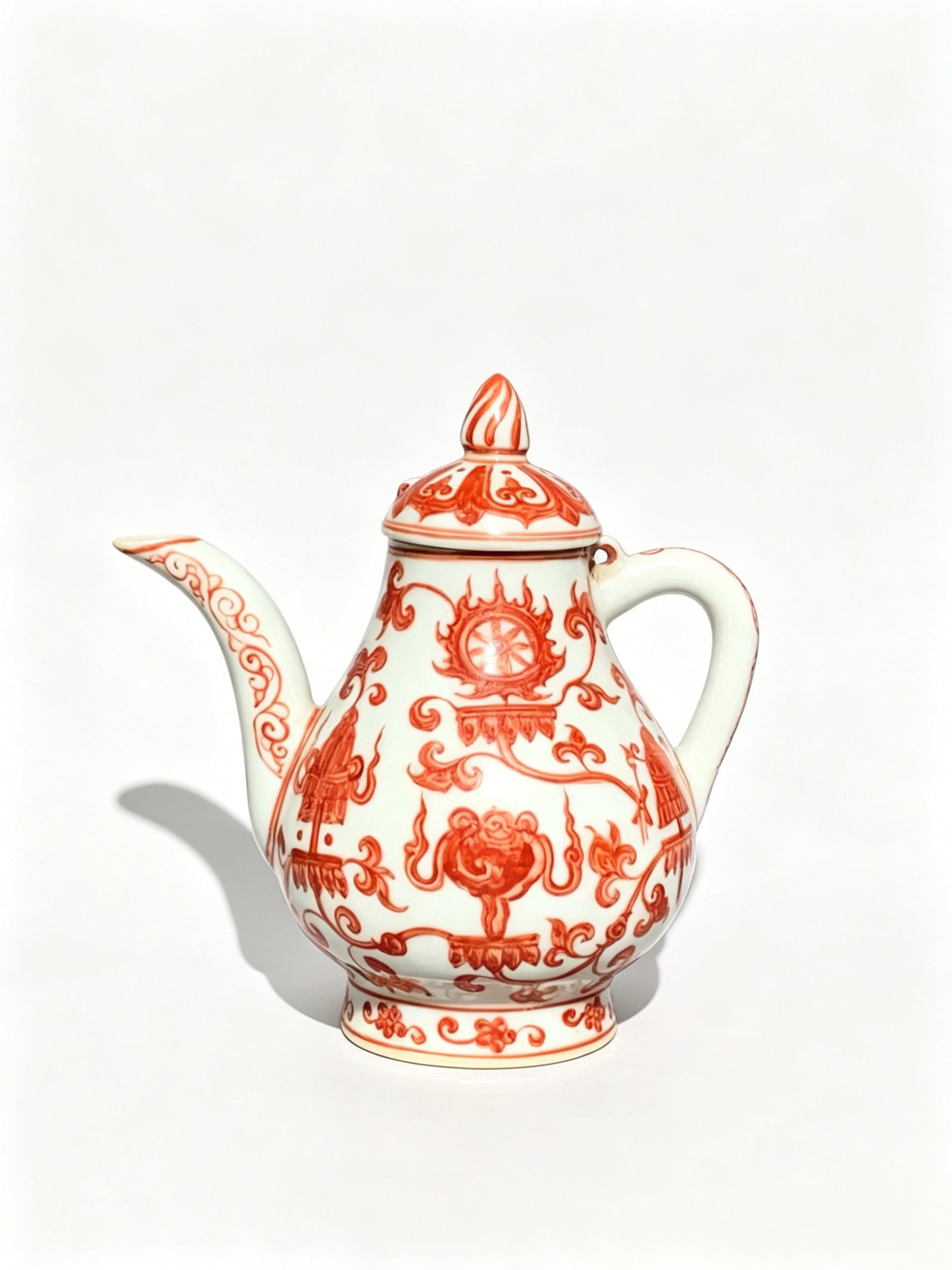 Pear-Shaped Ewer with Iron-Red Interlocking Lotus and Eight Buddhist Treasures (1 of 9)