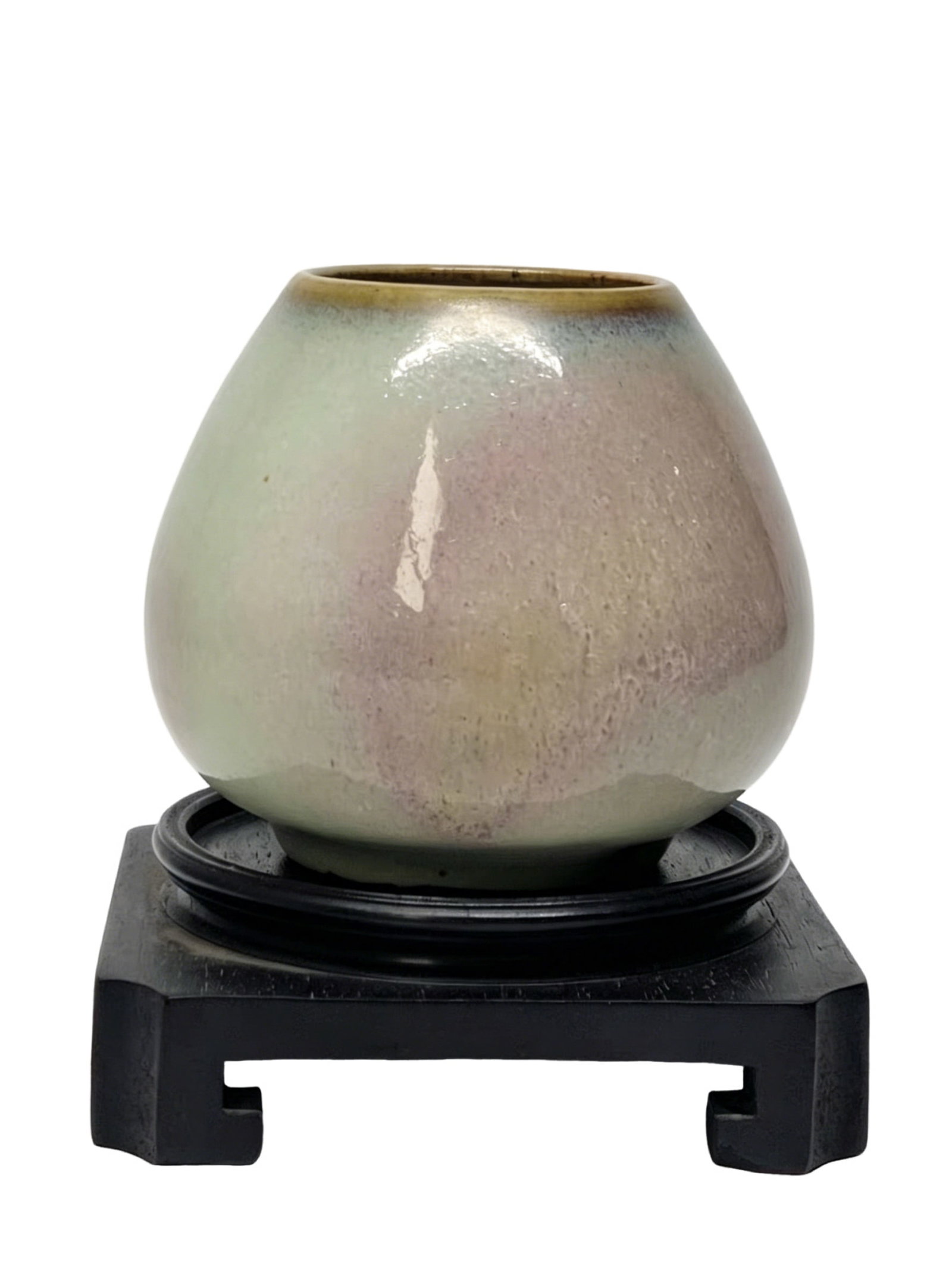 Jun Ware Flambe Glaze Heart-shaped Water Coupe (Chicken-heart Jar) (1 of 7)