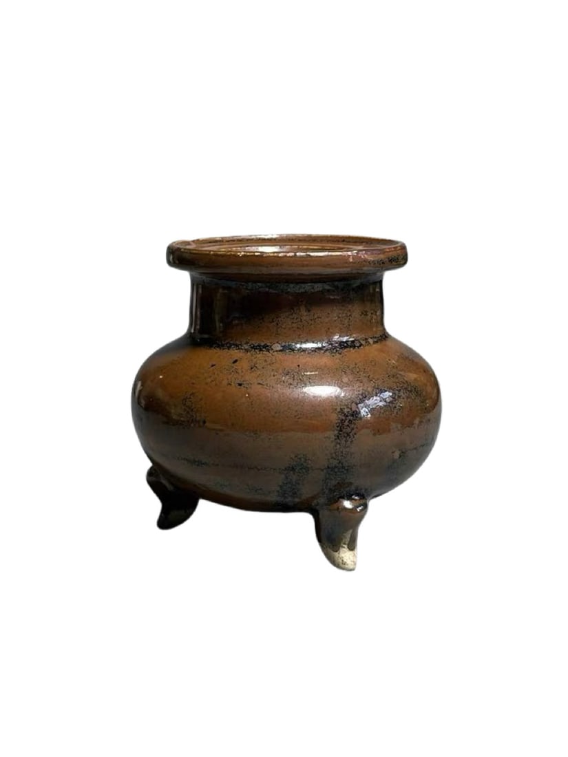 Cizhou Kiln Brown Glazed Tripod Censer (1 of 7)