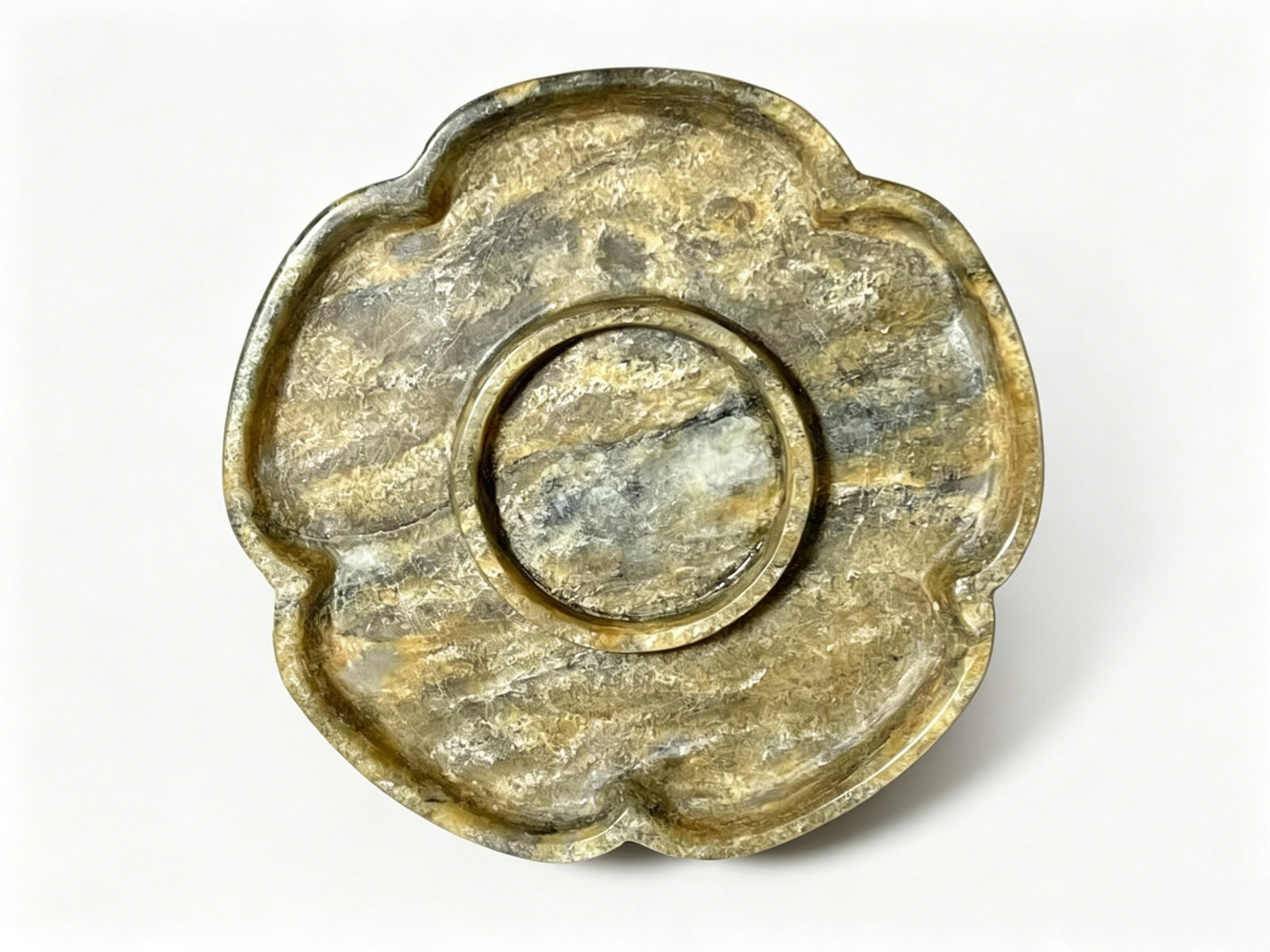 Tang-Song Dynasty Banded Agate Floral Cup Stand (1 of 7)