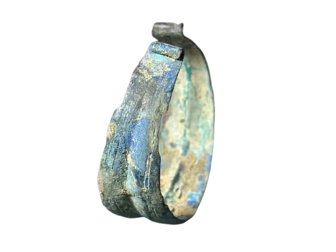 Tang Silver Open Bangle with Horizontal - 3
