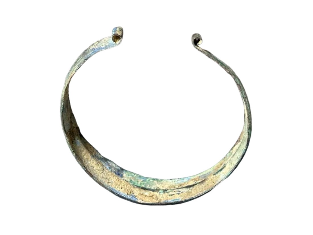 Tang Silver Open Bangle with Horizontal - 5