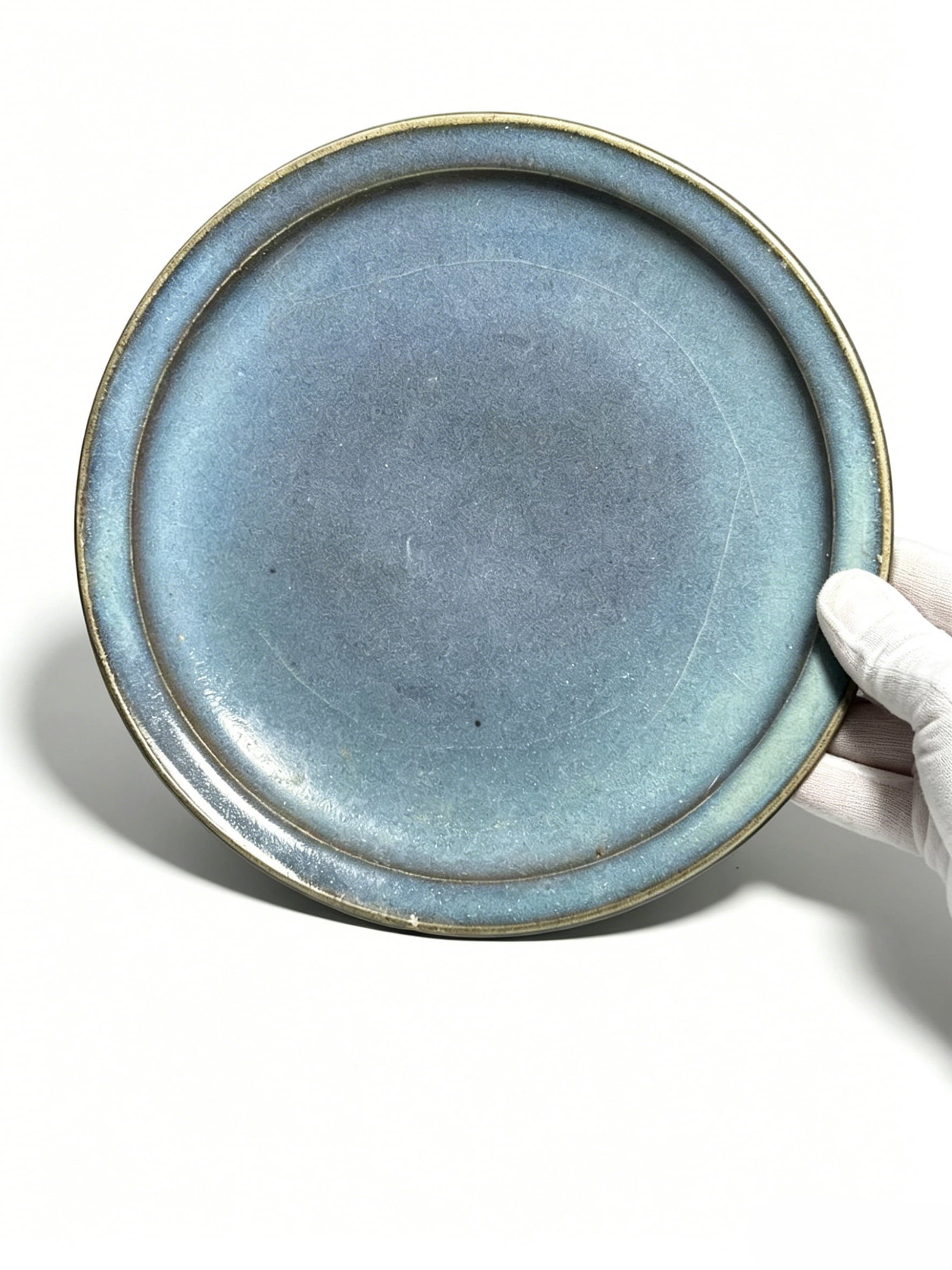 Jun Sky-Blue Glaze Folded-Rim Plate (1 of 6)