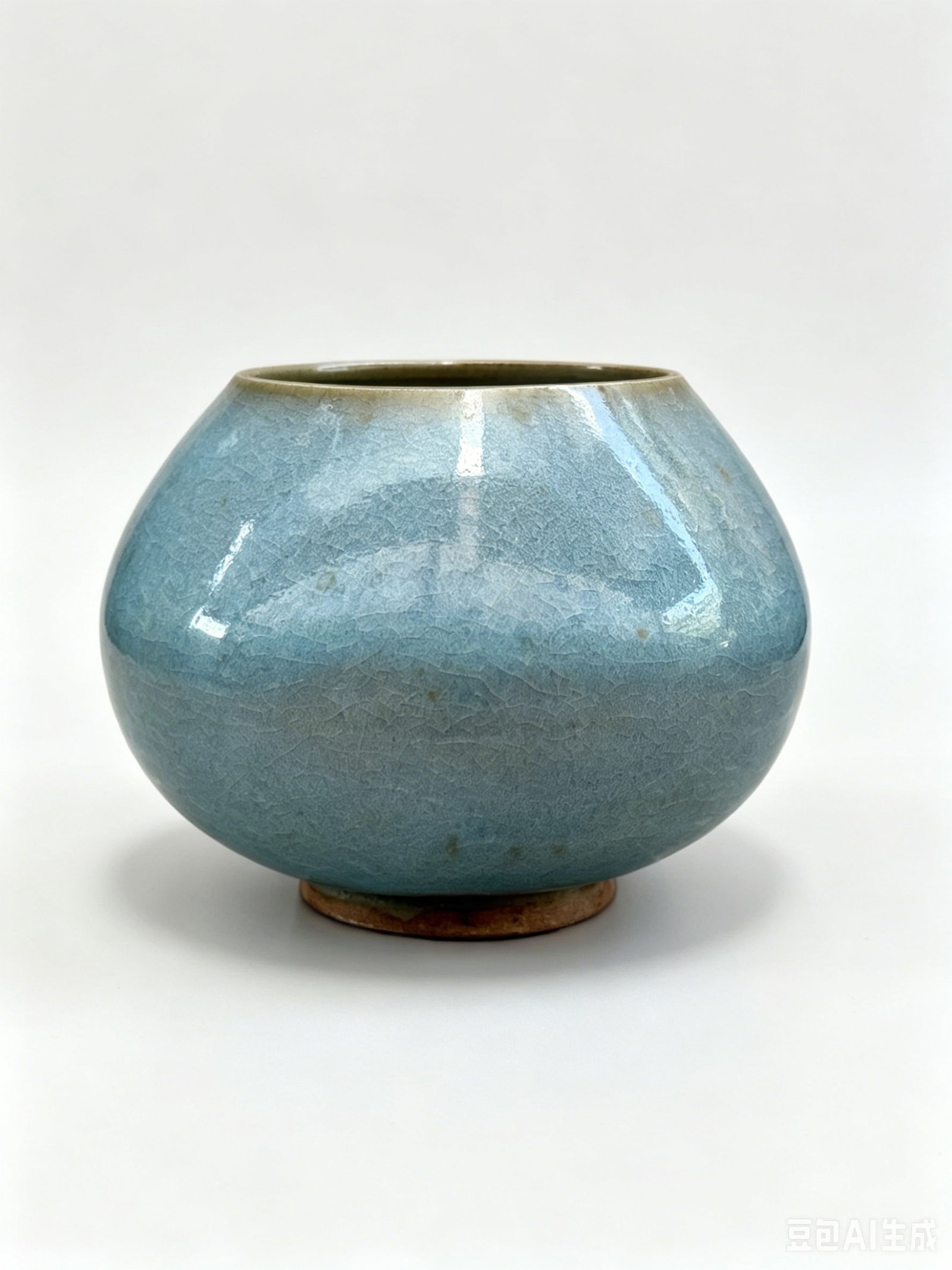 Jun Kiln Sky-Blue Glazed Heart-Shaped Jar (1 of 5)