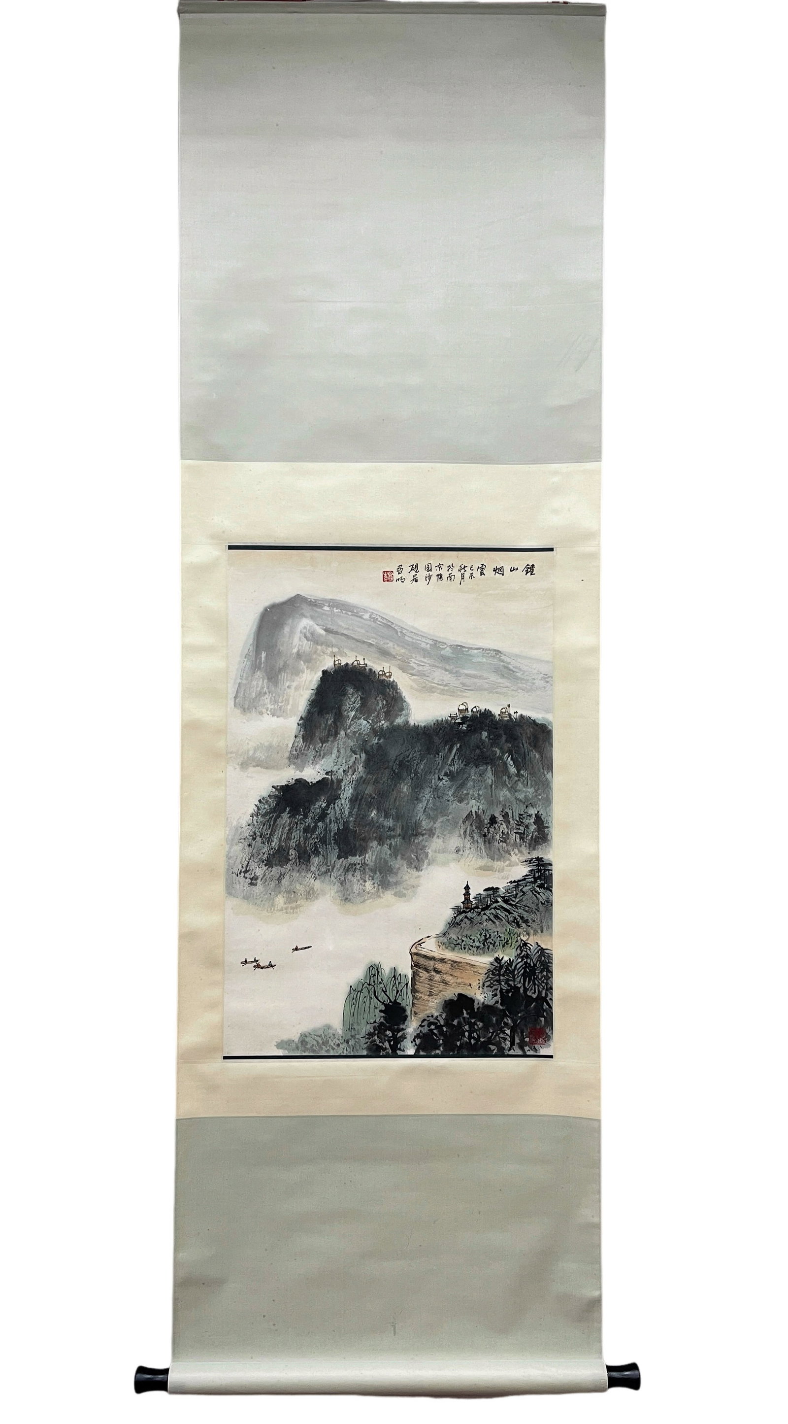 Yaming, Zhongshan Smoke and Clouds, hanging scroll on paper (1 of 6)