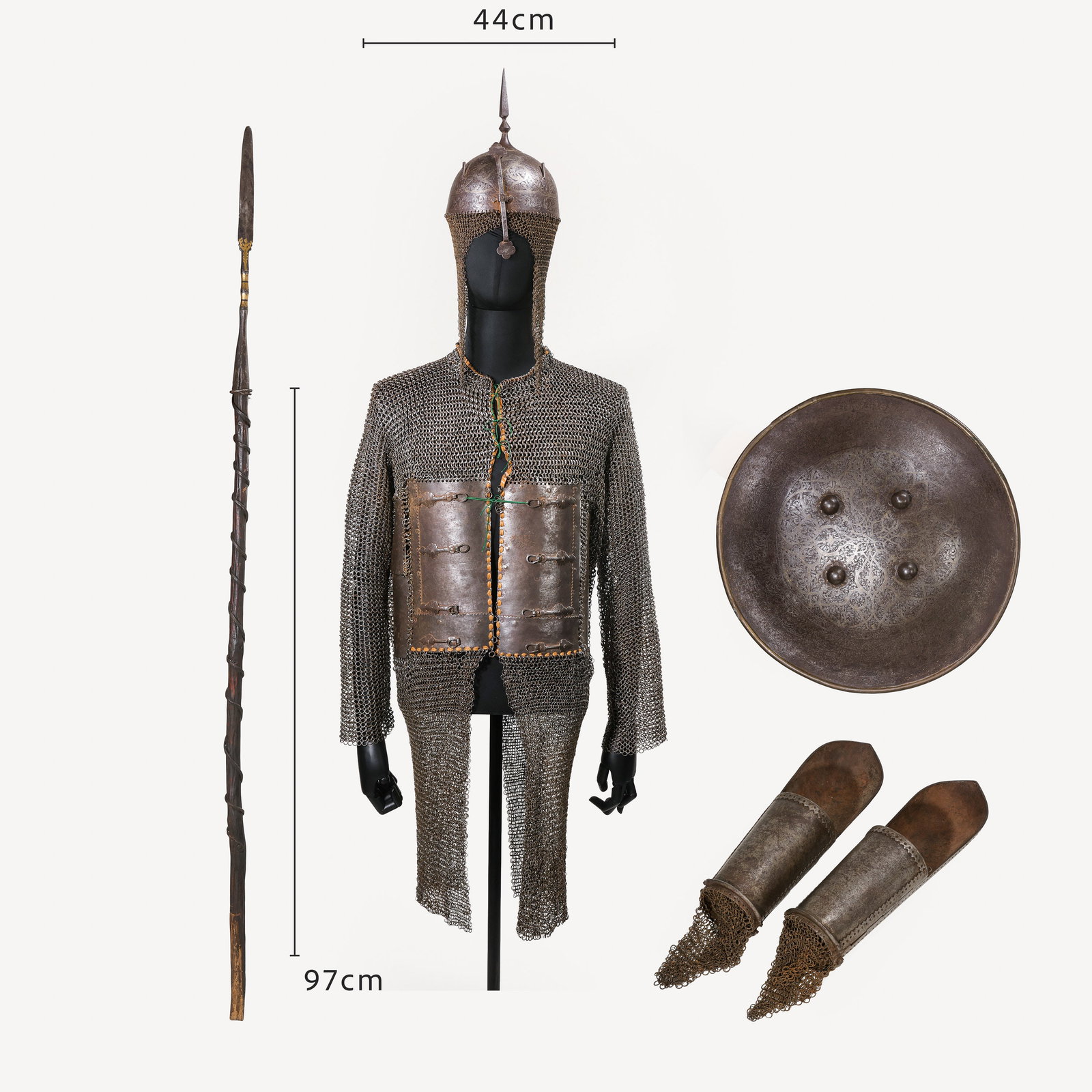 A set of Persian Qajar dynasty armor (1 of 20)