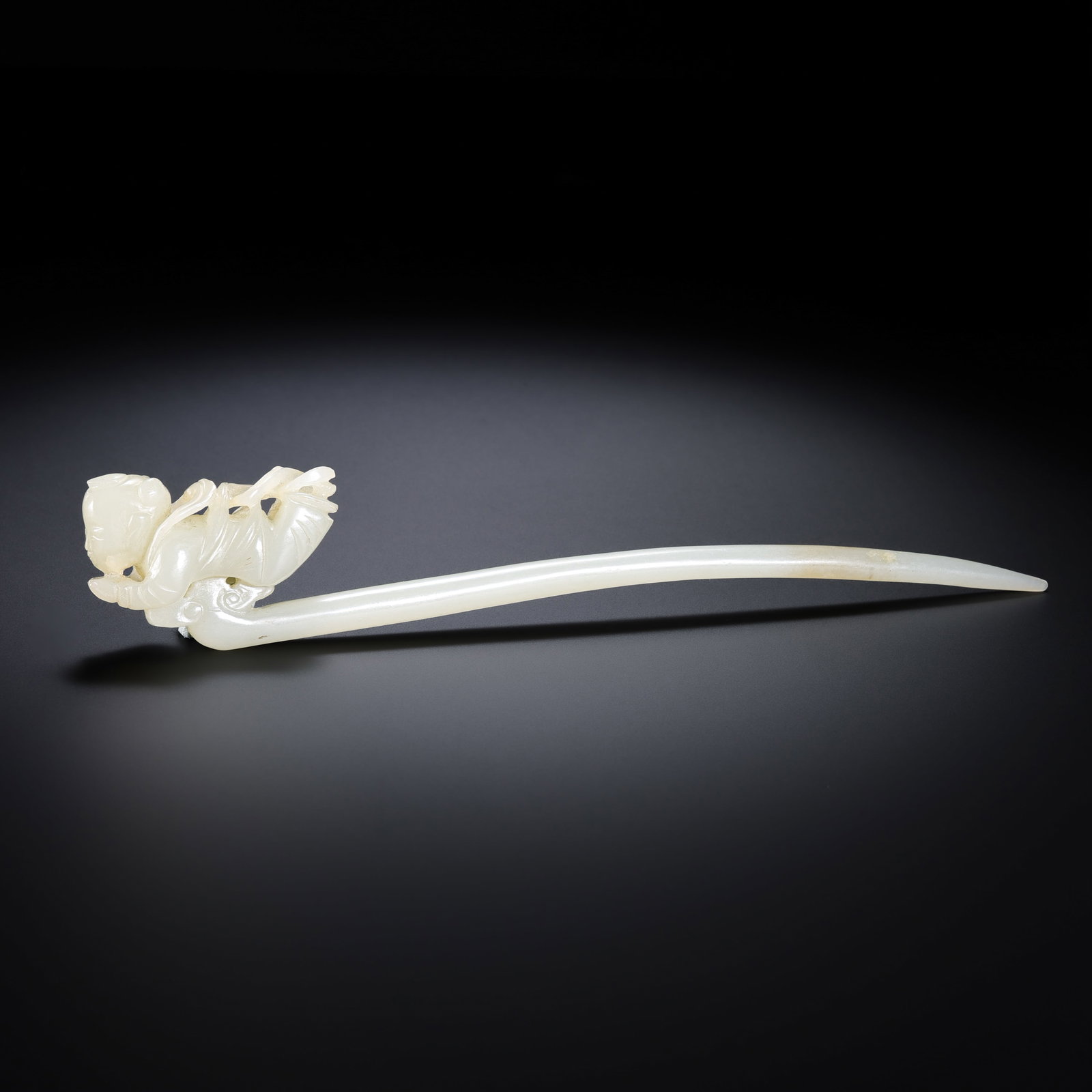 Hetian white jade hairpin from the Liao Dynasty in China (1 of 10)