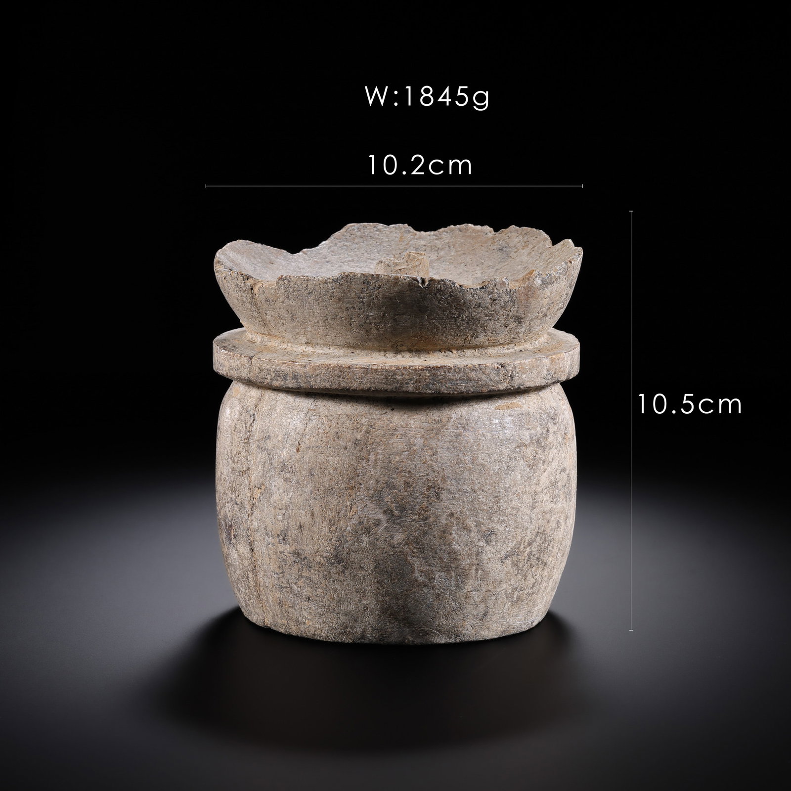 Ancient Chinese bluestone candlesticks - 2