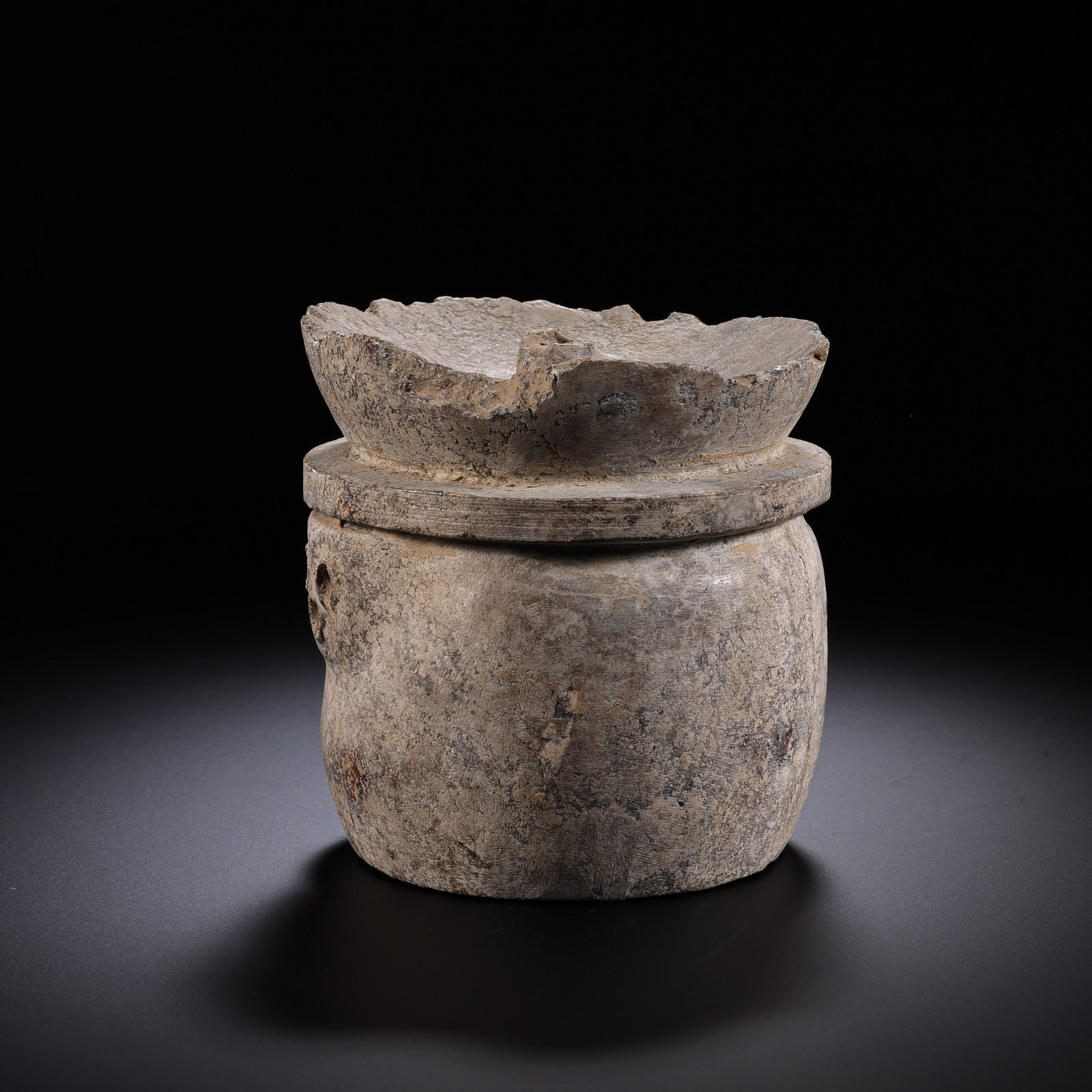 Ancient Chinese bluestone candlesticks - 5