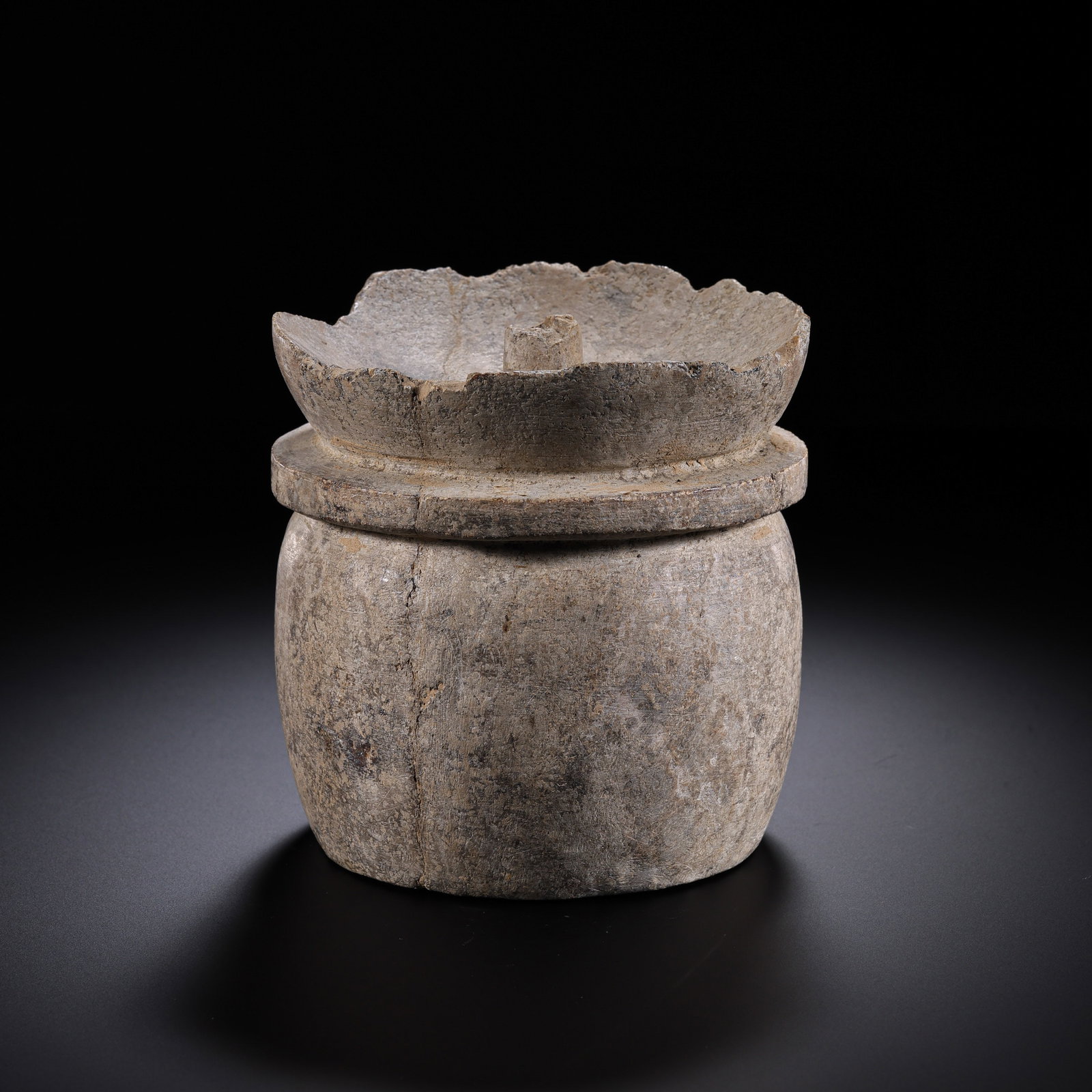 Ancient Chinese bluestone candlesticks - 6
