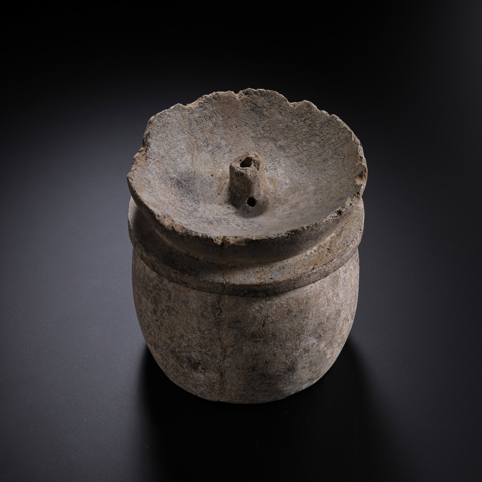 Ancient Chinese bluestone candlesticks - 7
