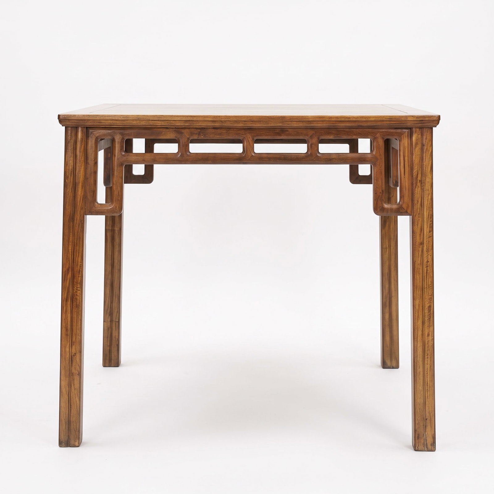 Chinese Qing Dynasty Huanghuali Wood Square Table: H . 82.5 cm . L . 93 cm .