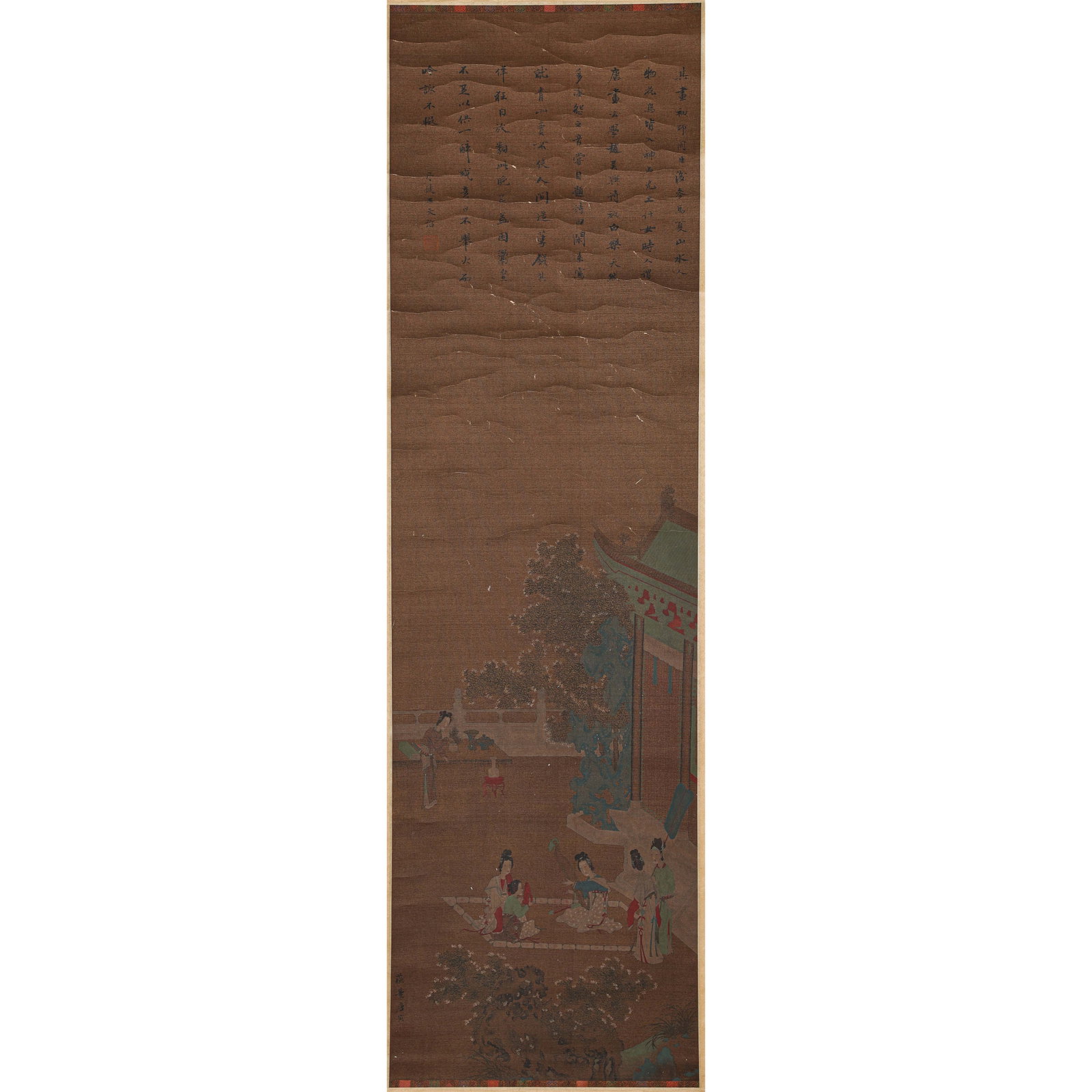 figure: L . 138 cm . W . 40 cm .