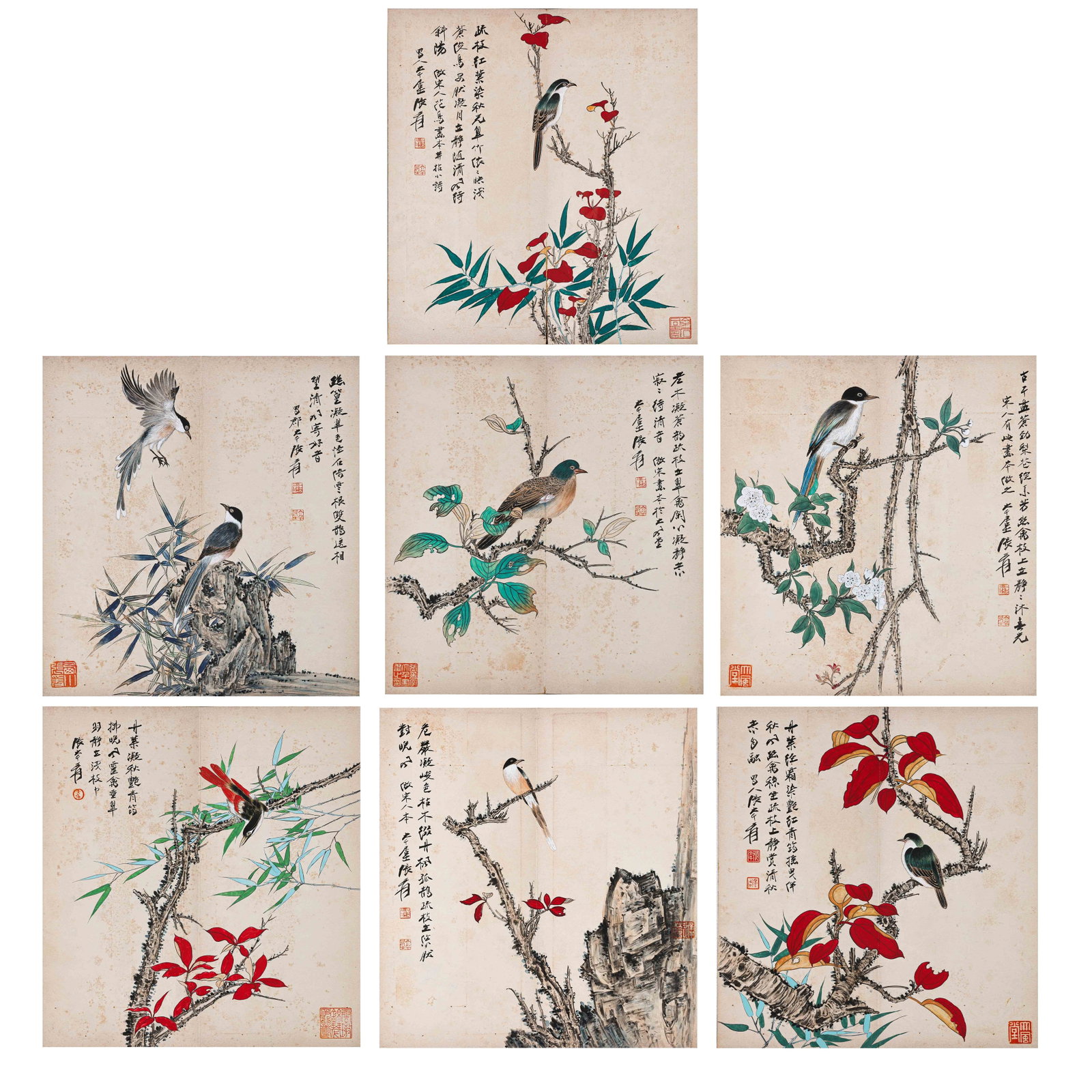 Zhang Daqian's album of flowers and birds: /
