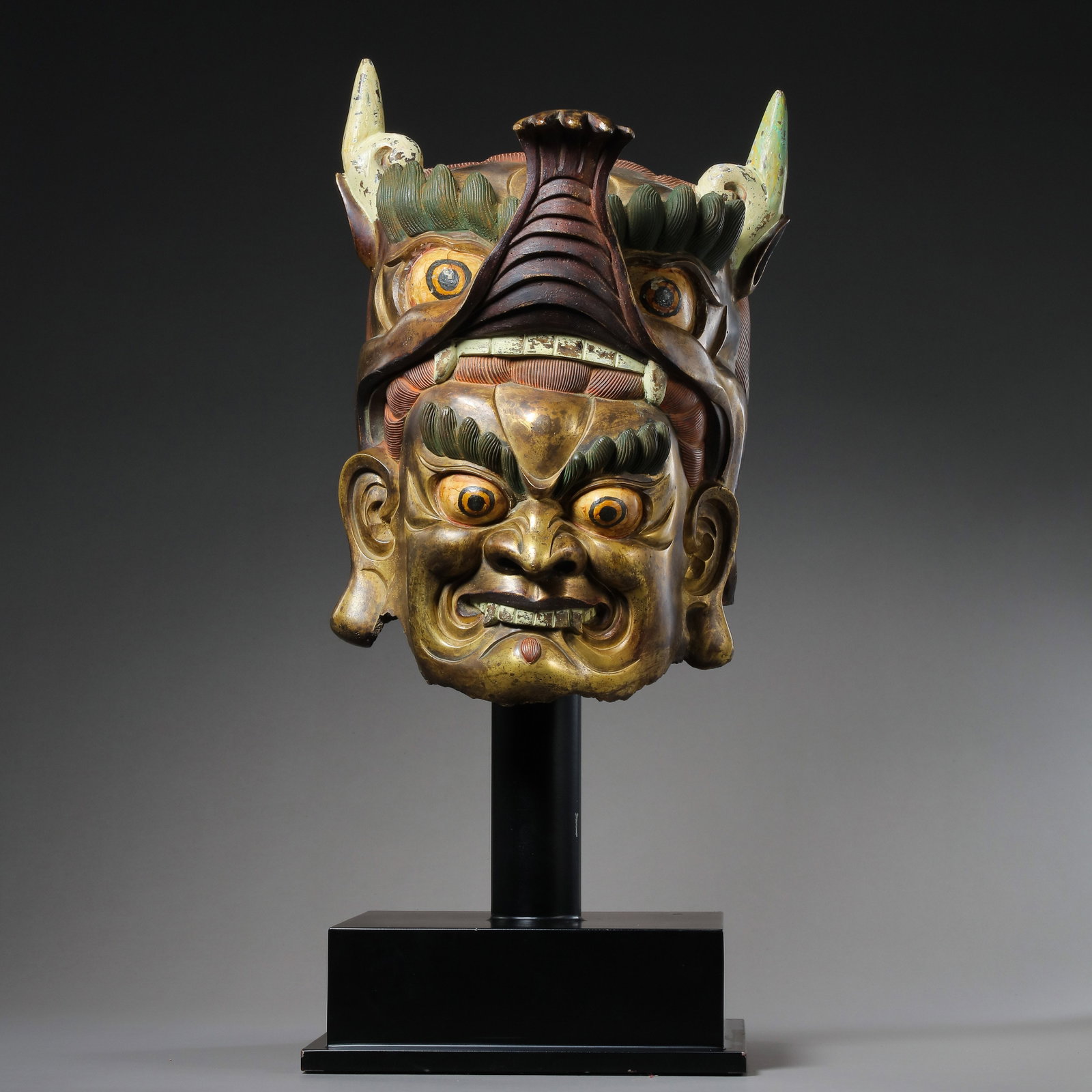 Gilt Bronze Buddha Head from the Ming Dynasty in China (1 of 13)
