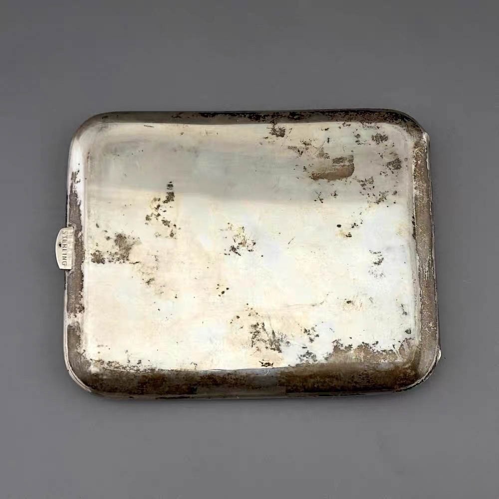 Thai Sterling?Silver Niello Cigarette Case; - 3