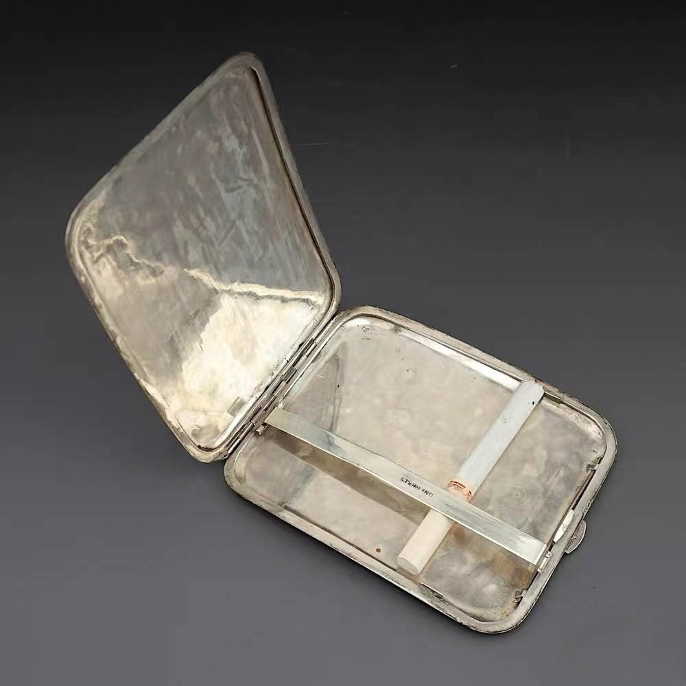 Thai Sterling?Silver Niello Cigarette Case; - 4