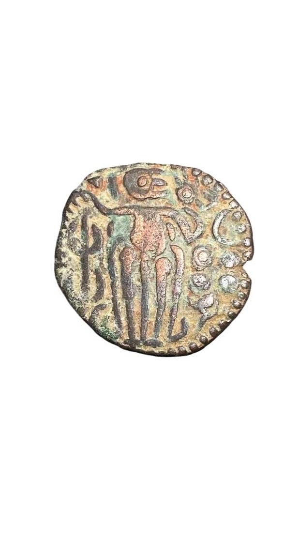 West?Asian Antique Bronze Octopus?shaped Coin: Diameter 19.5mm