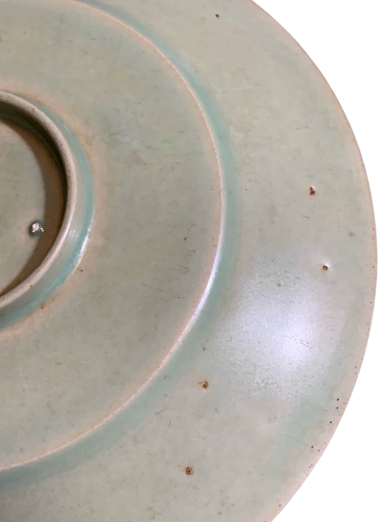 Ru?yao?style Celadon Folded?Rim Dish - 8