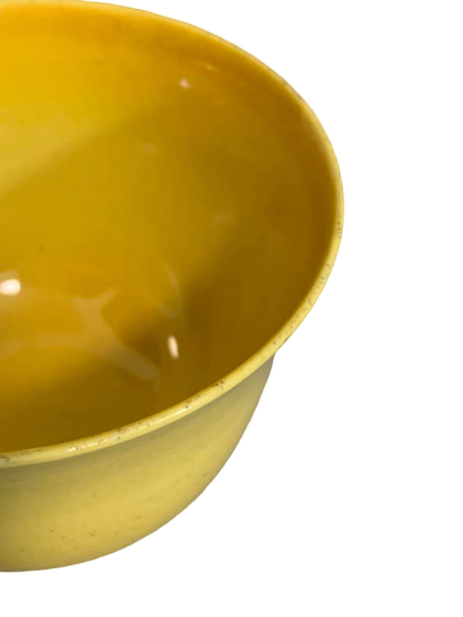 Yellow?Glazed Bell?Shaped Cup - 3