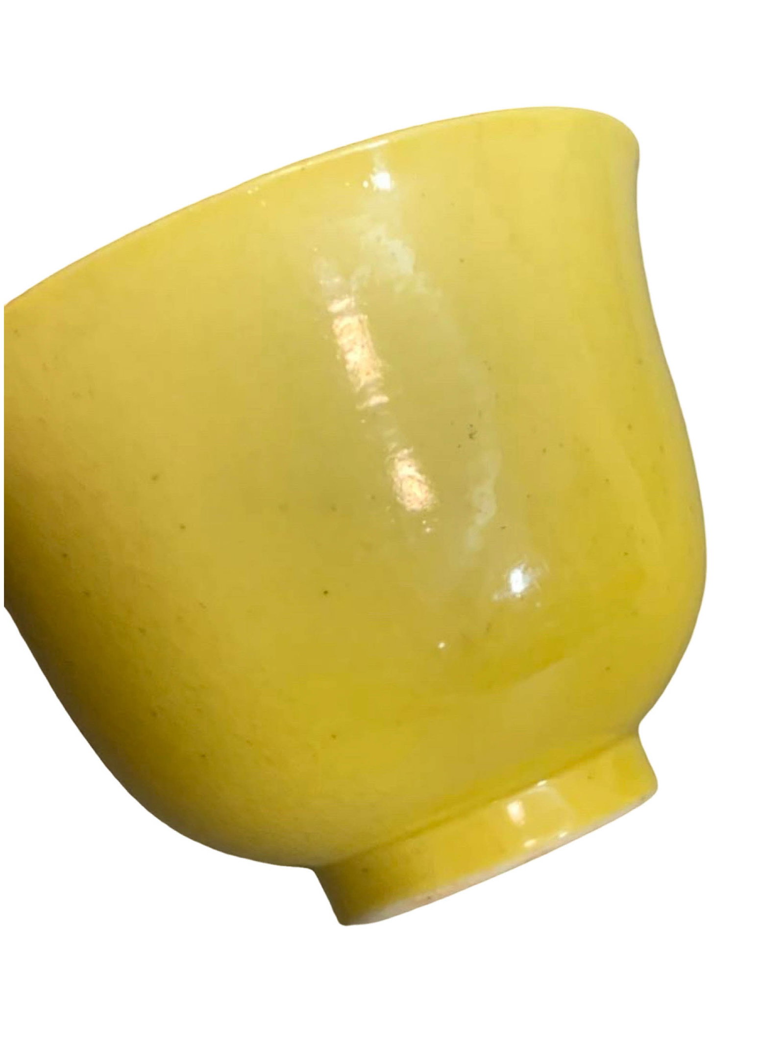 Yellow?Glazed Bell?Shaped Cup - 4