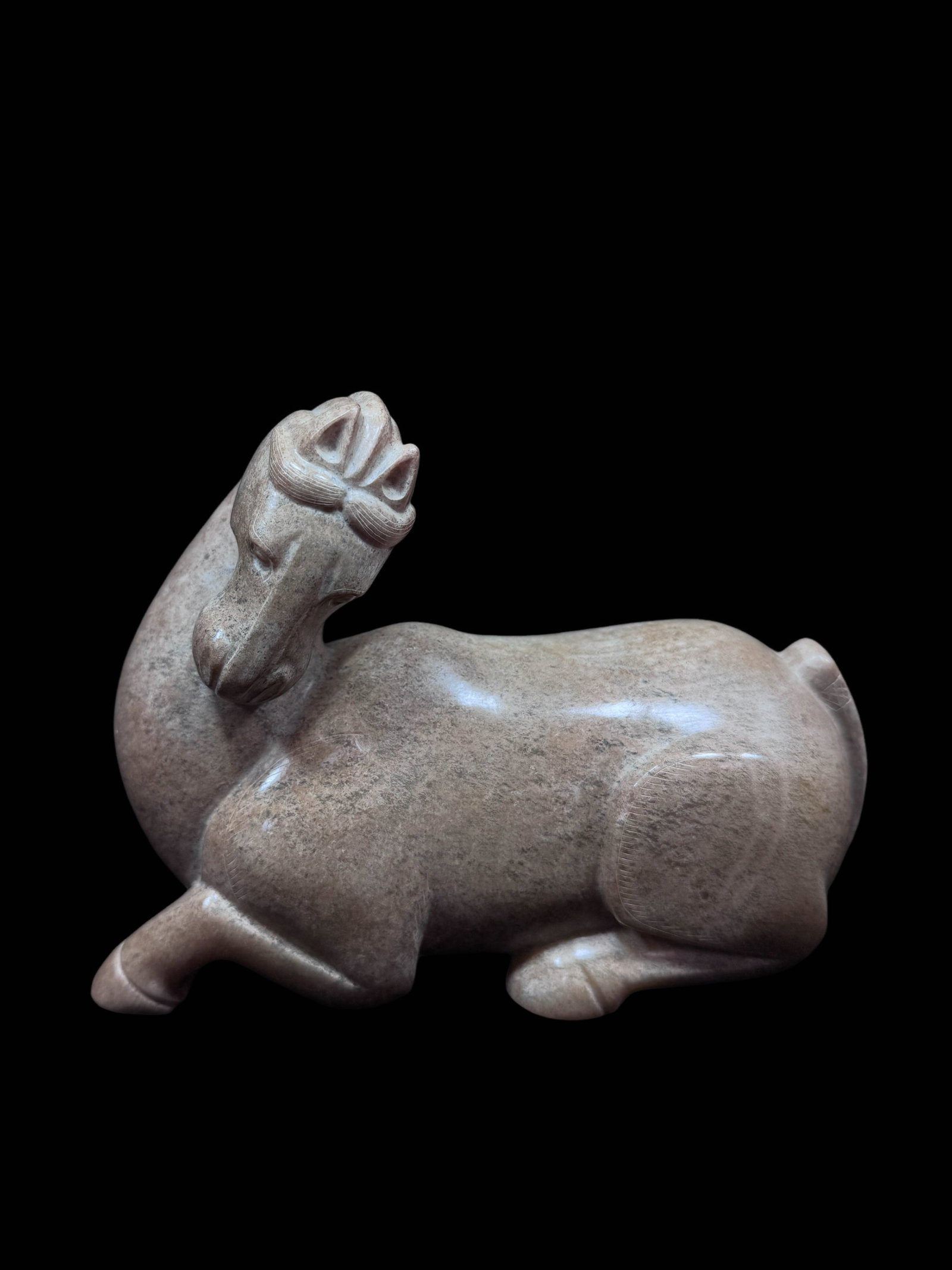 Recumbent Jade Horse - 2