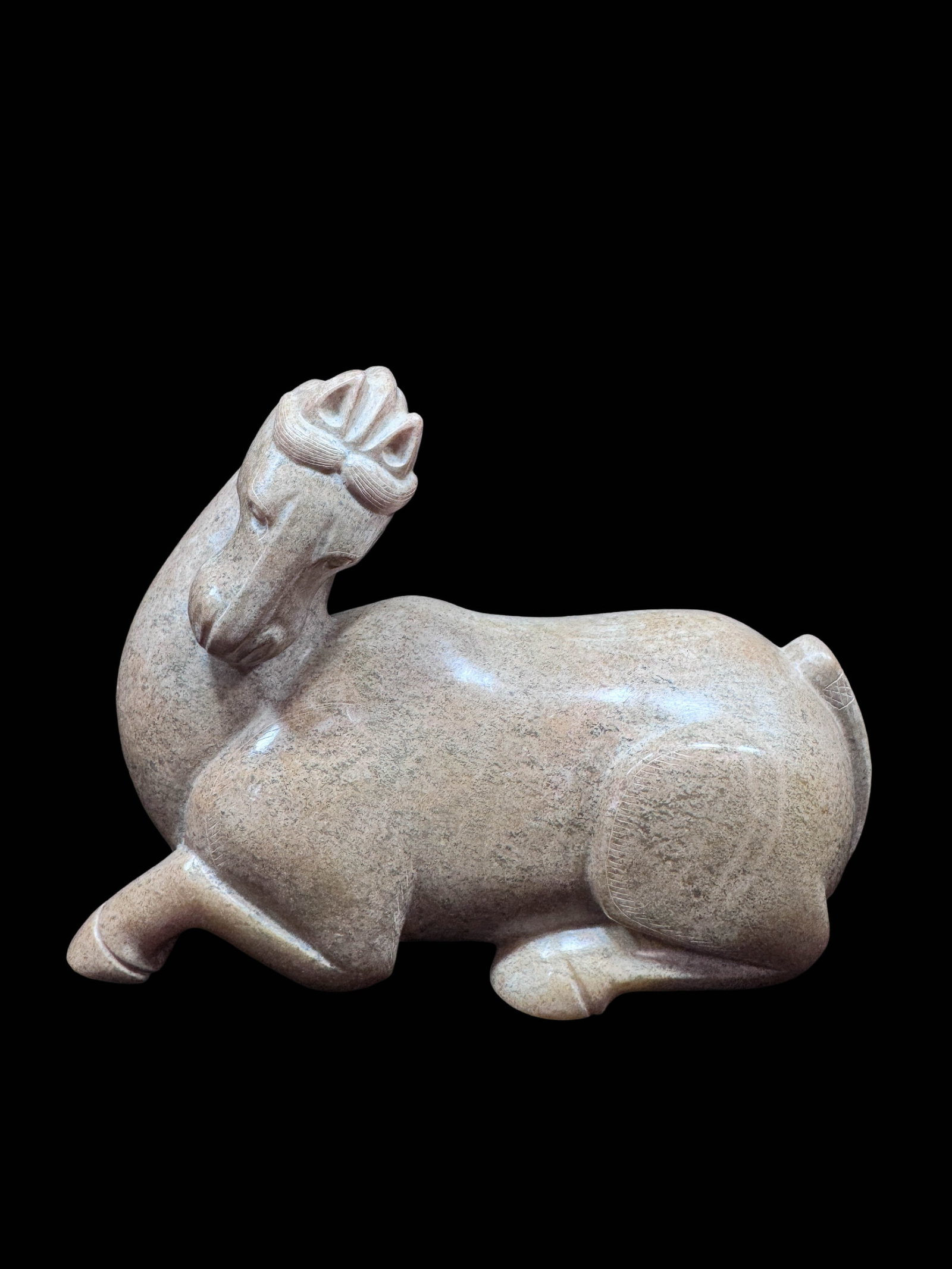 Recumbent Jade Horse - 3