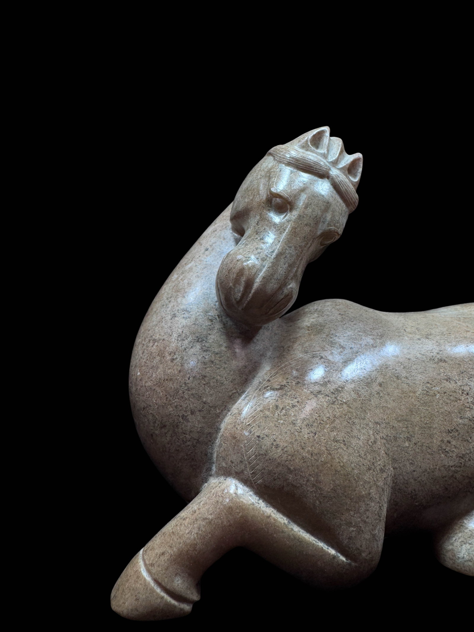 Recumbent Jade Horse - 5