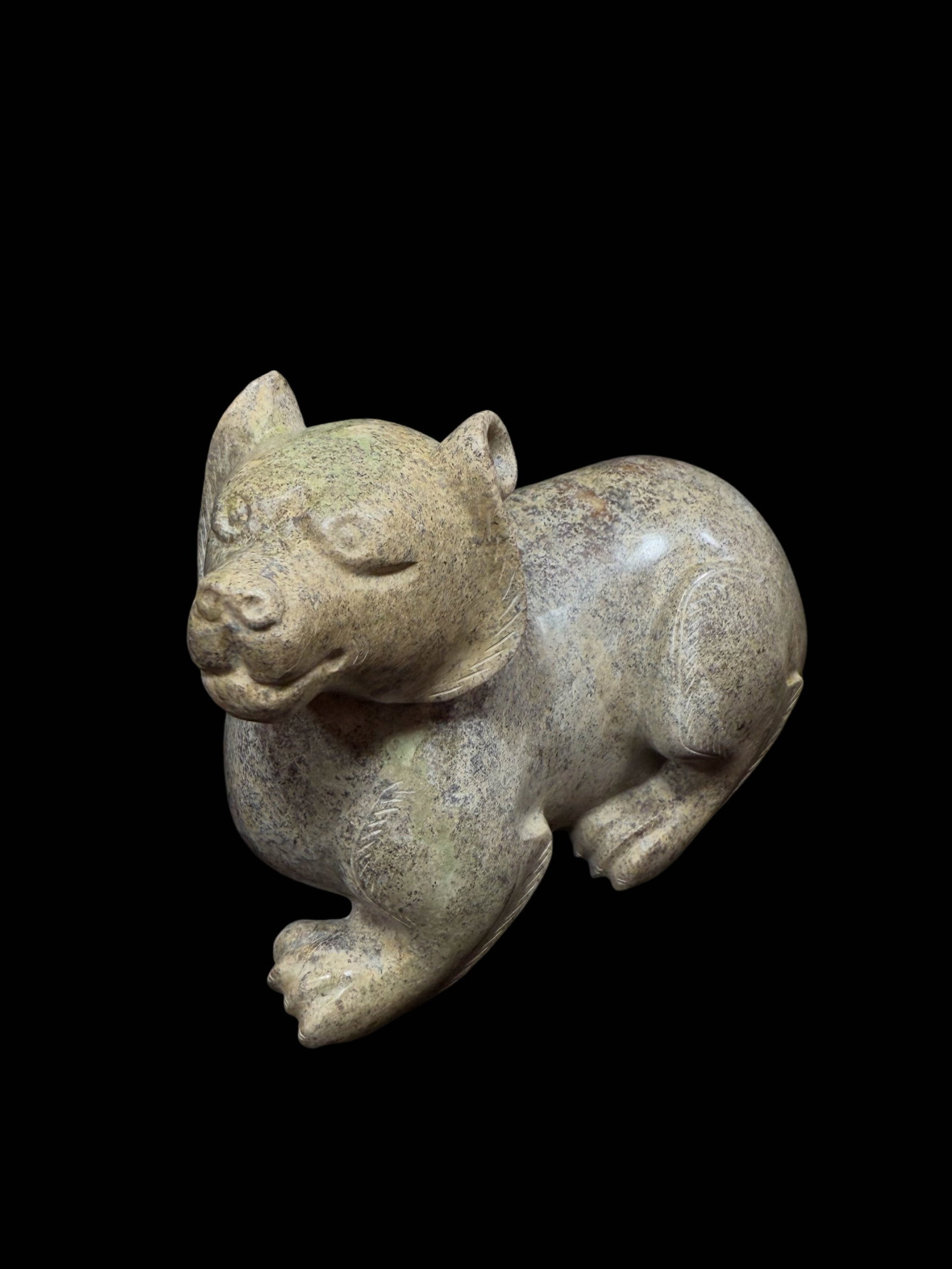 Recumbent Jade Bear - 3
