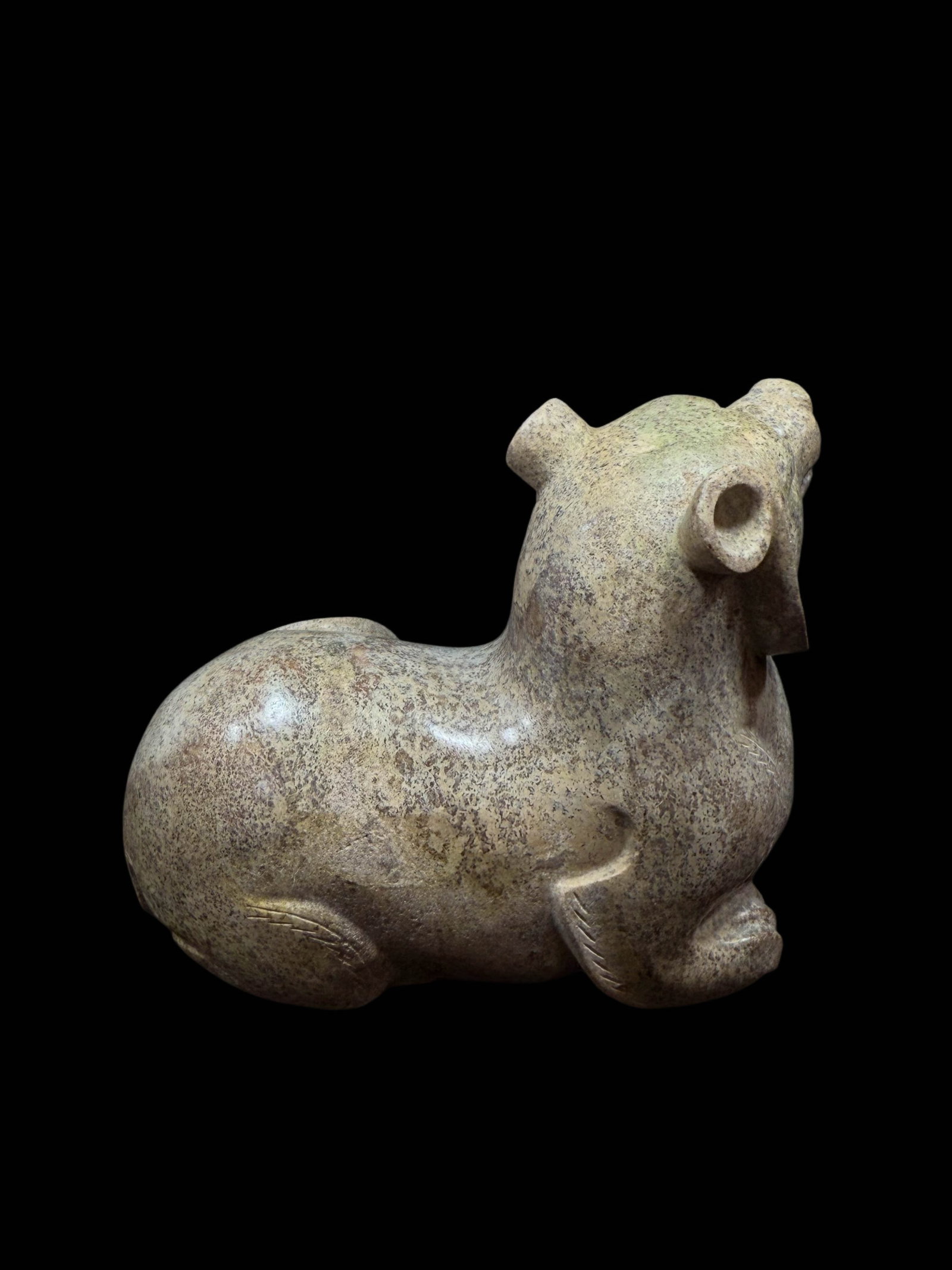 Recumbent Jade Bear - 6