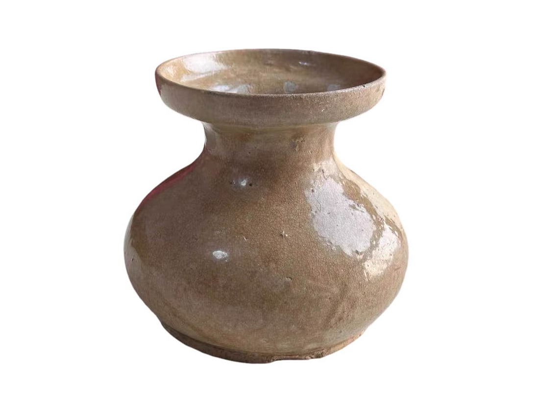 Tang Dynasty Hongzhou Kiln Celadon Flared-Mouth Pot (1 of 7)