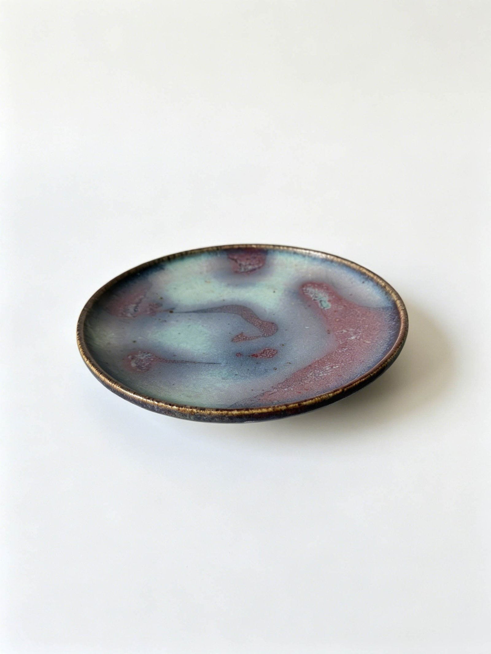 Jun Sky-Blue Flambe Washer with Rose-Purple Splashes, Jin-Yuan Period (1 of 5)