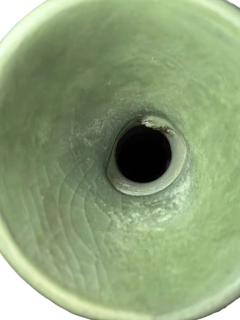 Longquan Celadon String-Grooved Gu Vase (Ritual Vessel) - 4