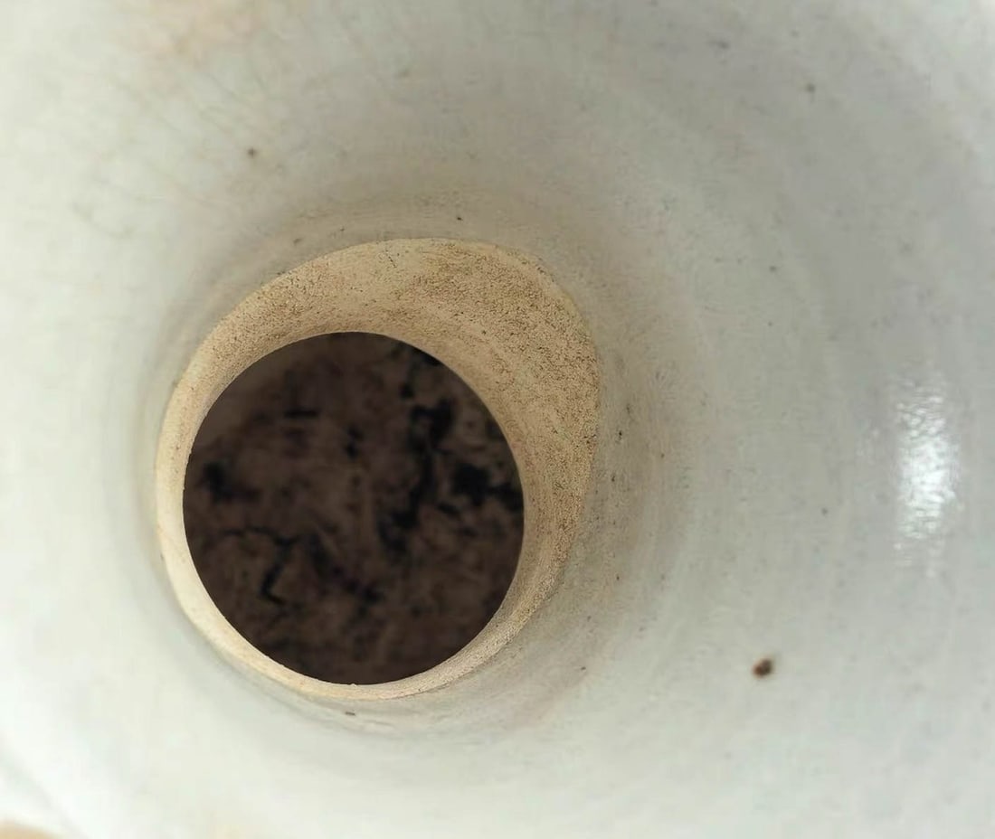 Bluish White Glaze Waste Vessel - 6
