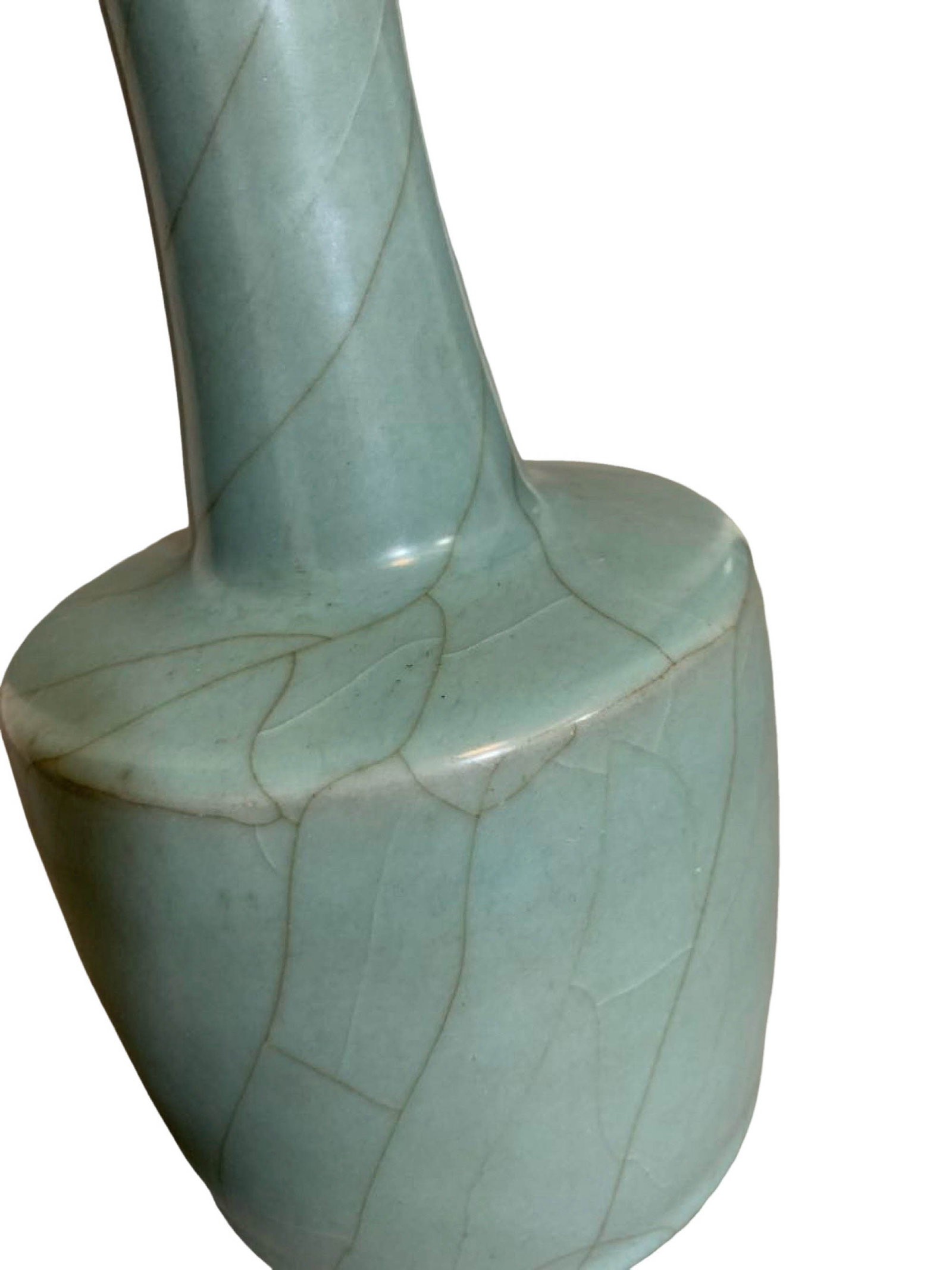 Celadon Crackle?Glaze Mallet?Shaped Vase - 2