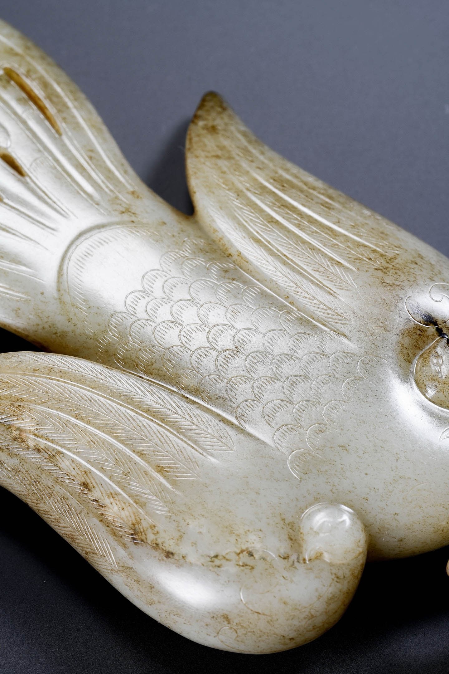 White?Jade Large Phoenix Ornament - 12