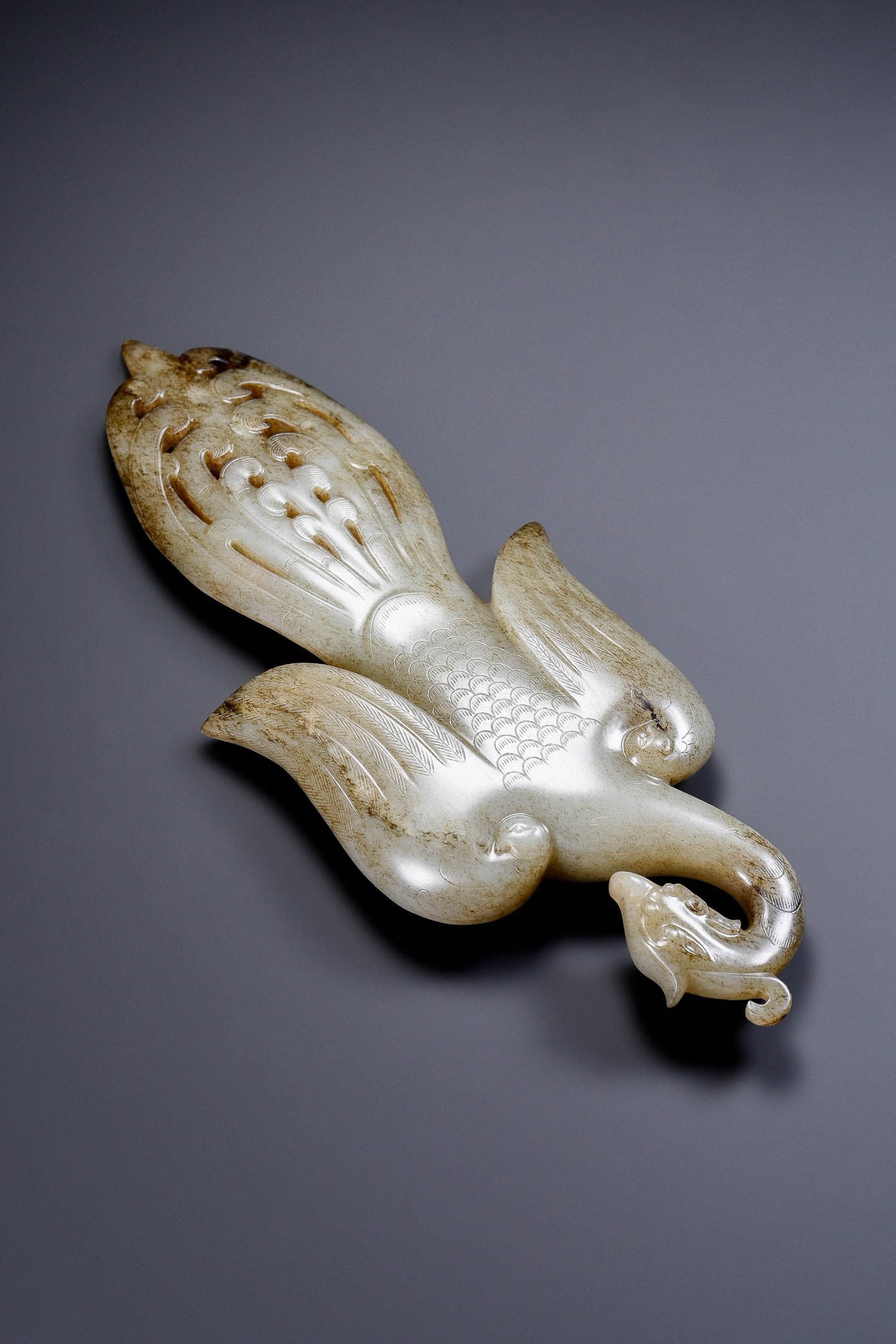 White?Jade Large Phoenix Ornament - 14