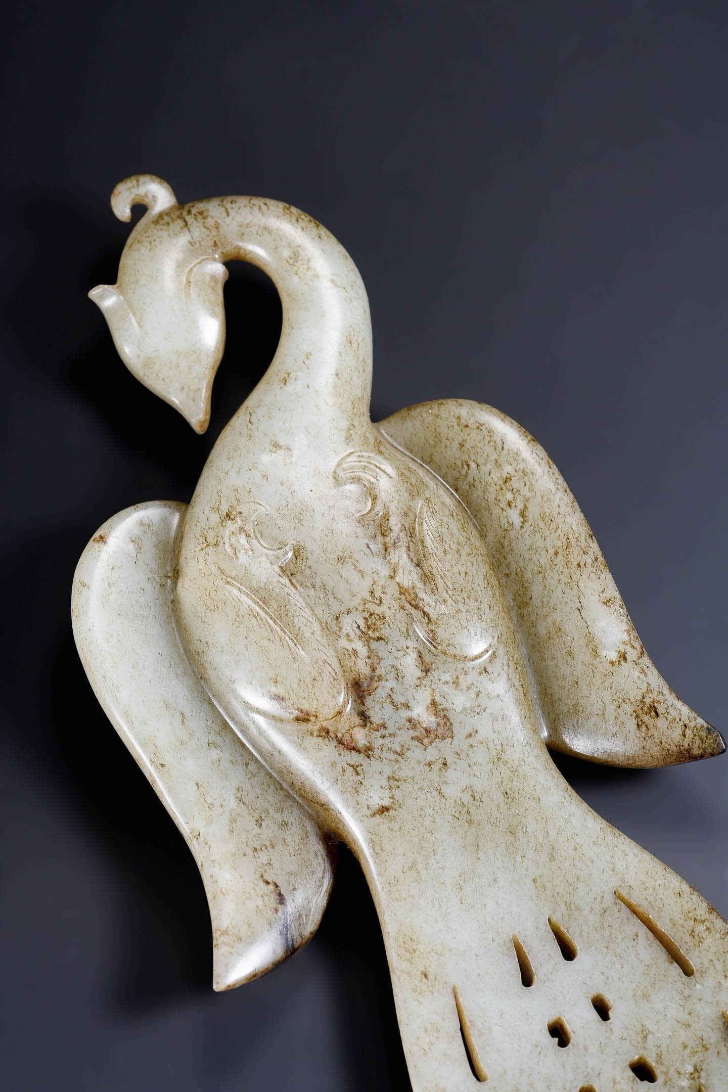 White?Jade Large Phoenix Ornament - 3